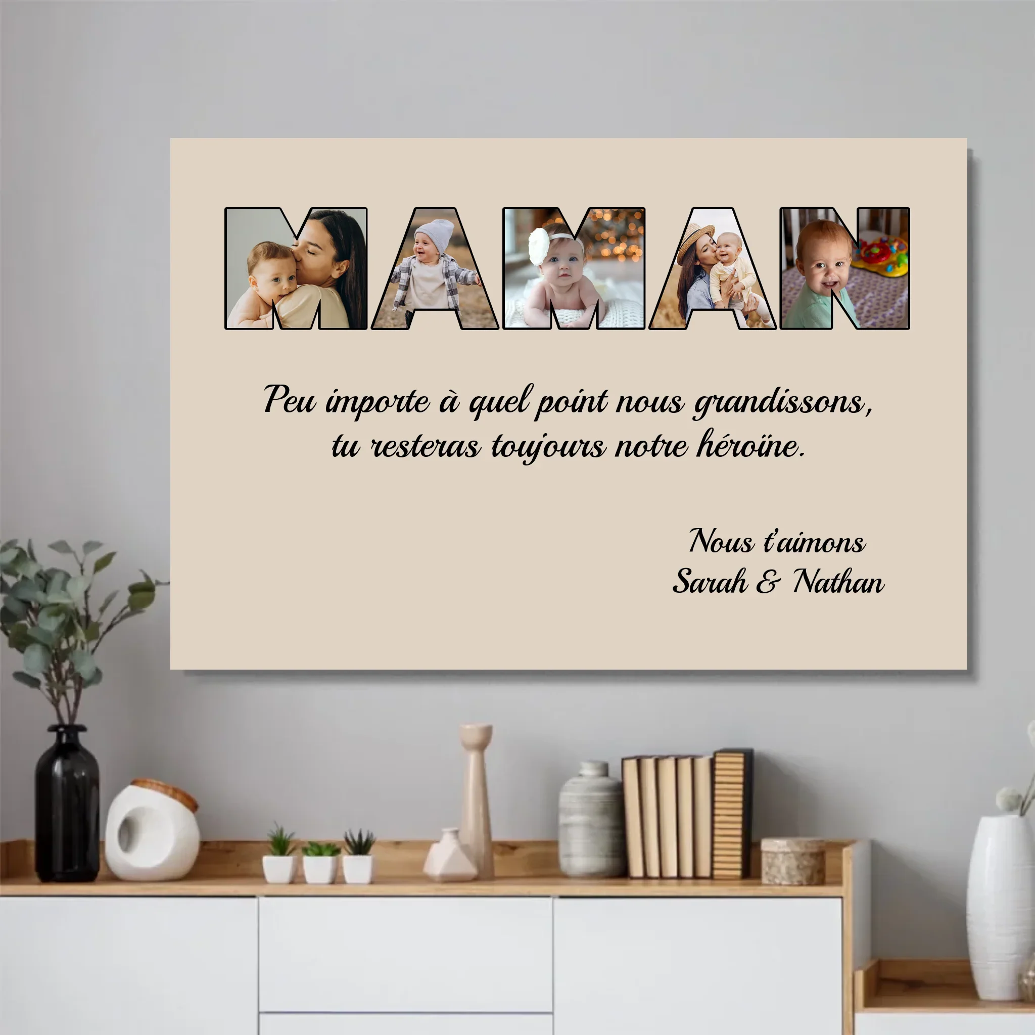 Poster personnalisé “Maman reste mon héroïne” - Image 2