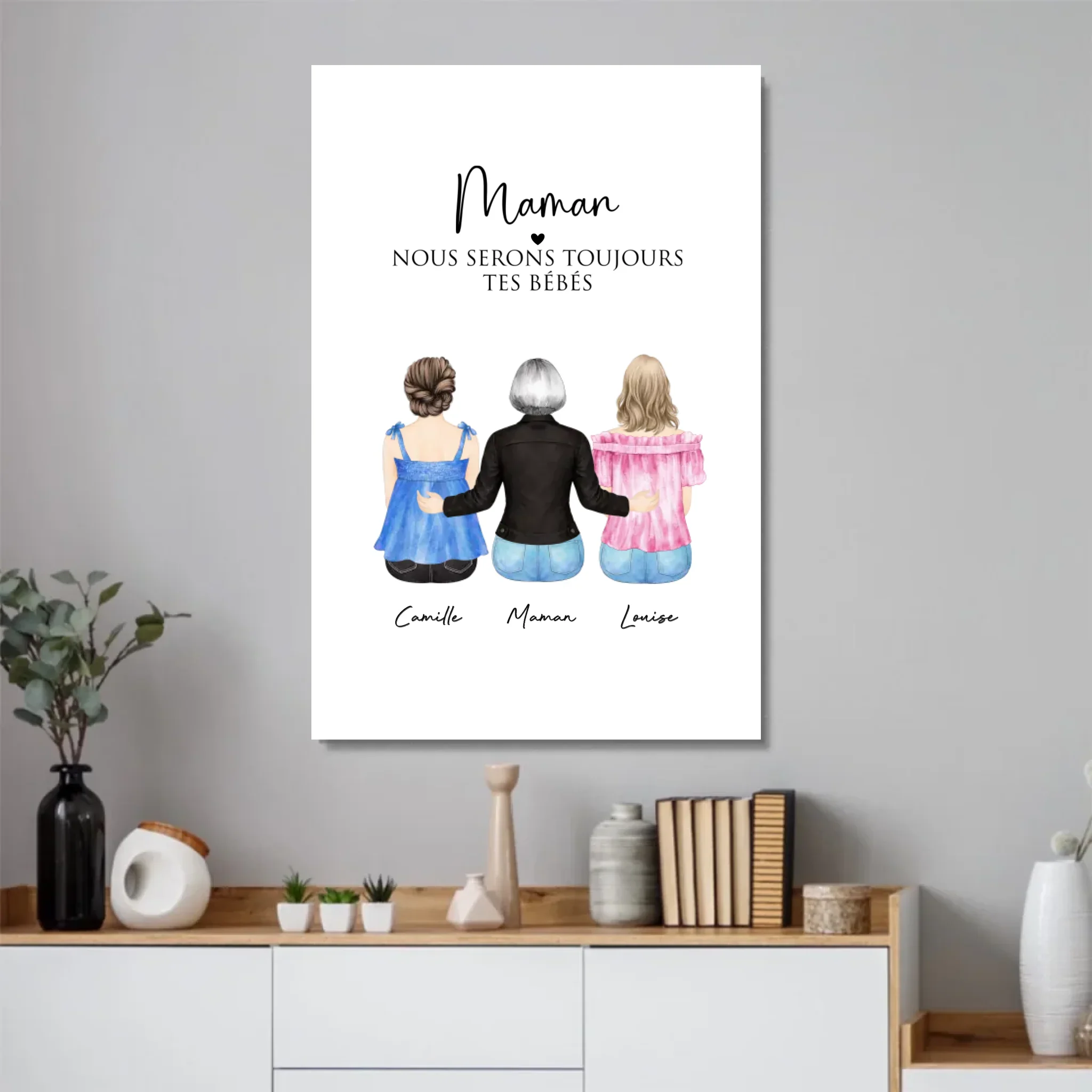 Poster personnalisé – Maman, tout ce que nous sommes, c’est grâce à toi - Image 2