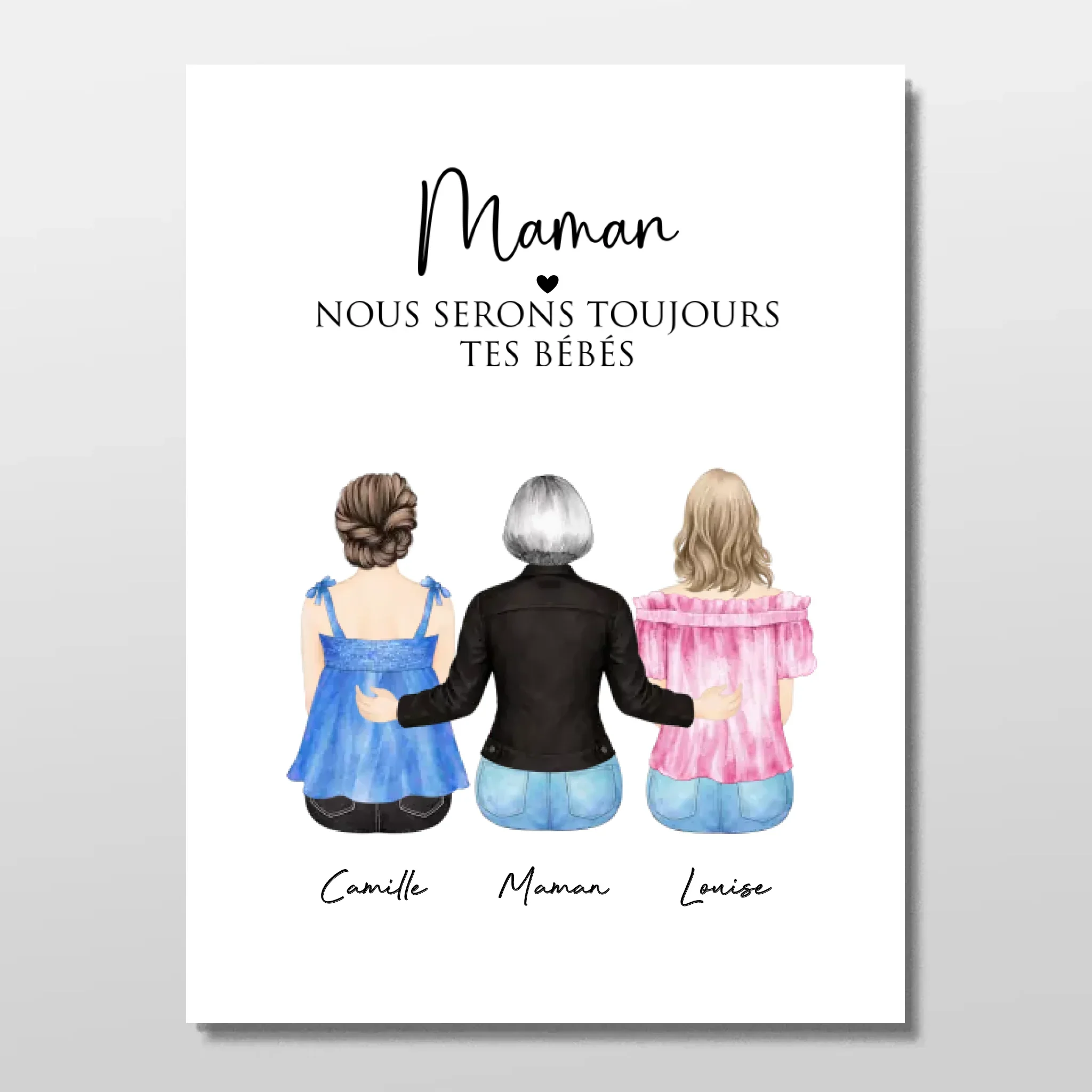 Poster personnalisé – Maman, tout ce que nous sommes, c’est grâce à toi - Image 3