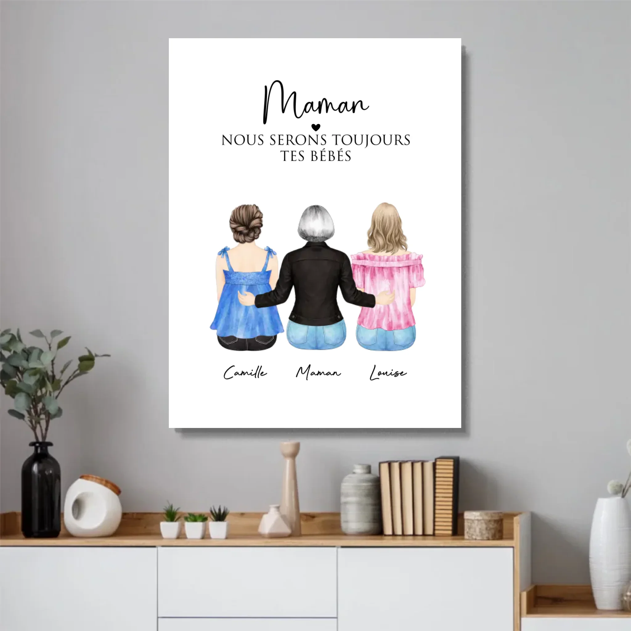 Poster personnalisé – Maman, tout ce que nous sommes, c’est grâce à toi - Image 4