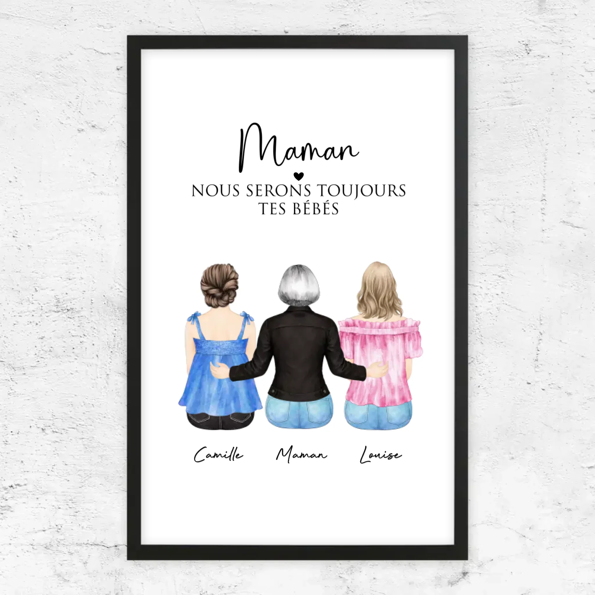 Poster personnalisé – Maman, tout ce que nous sommes, c’est grâce à toi - Image 5