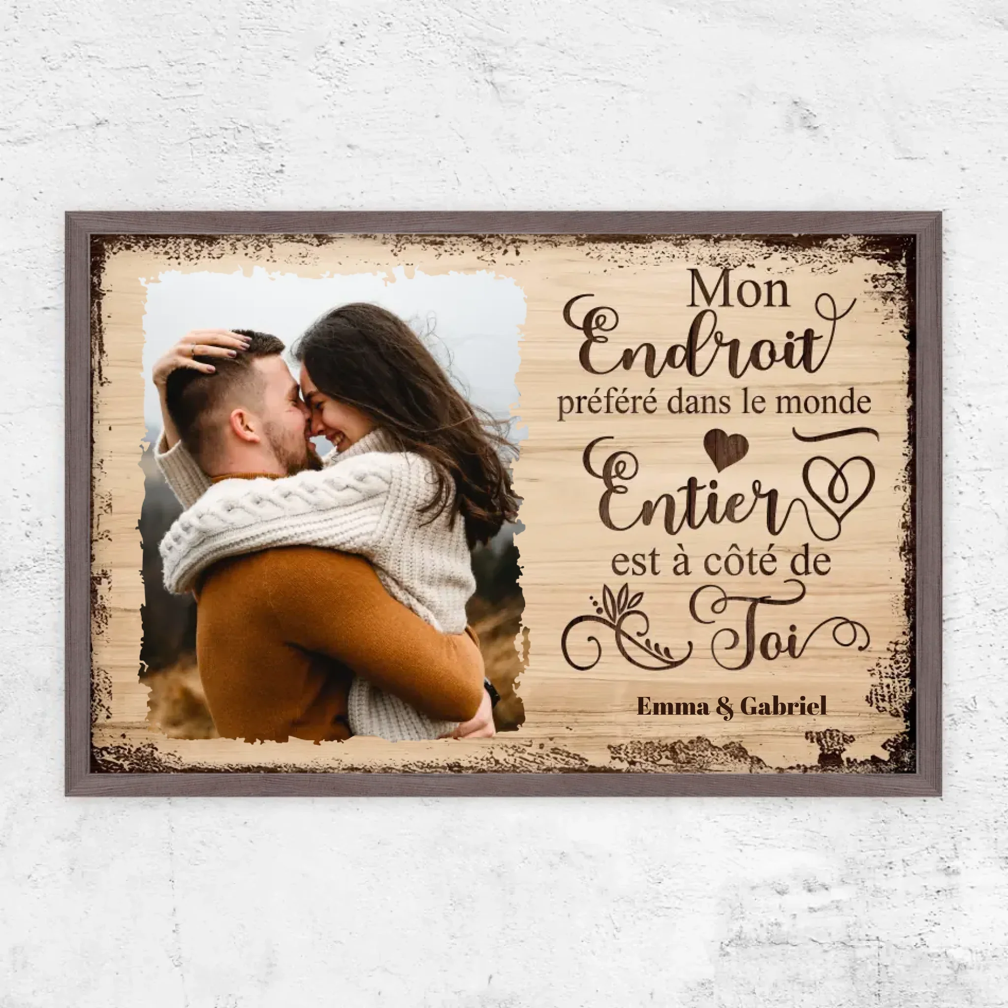 Poster personnalisé “Mon endroit préféré est à côté de toi avec photo” - Image 10