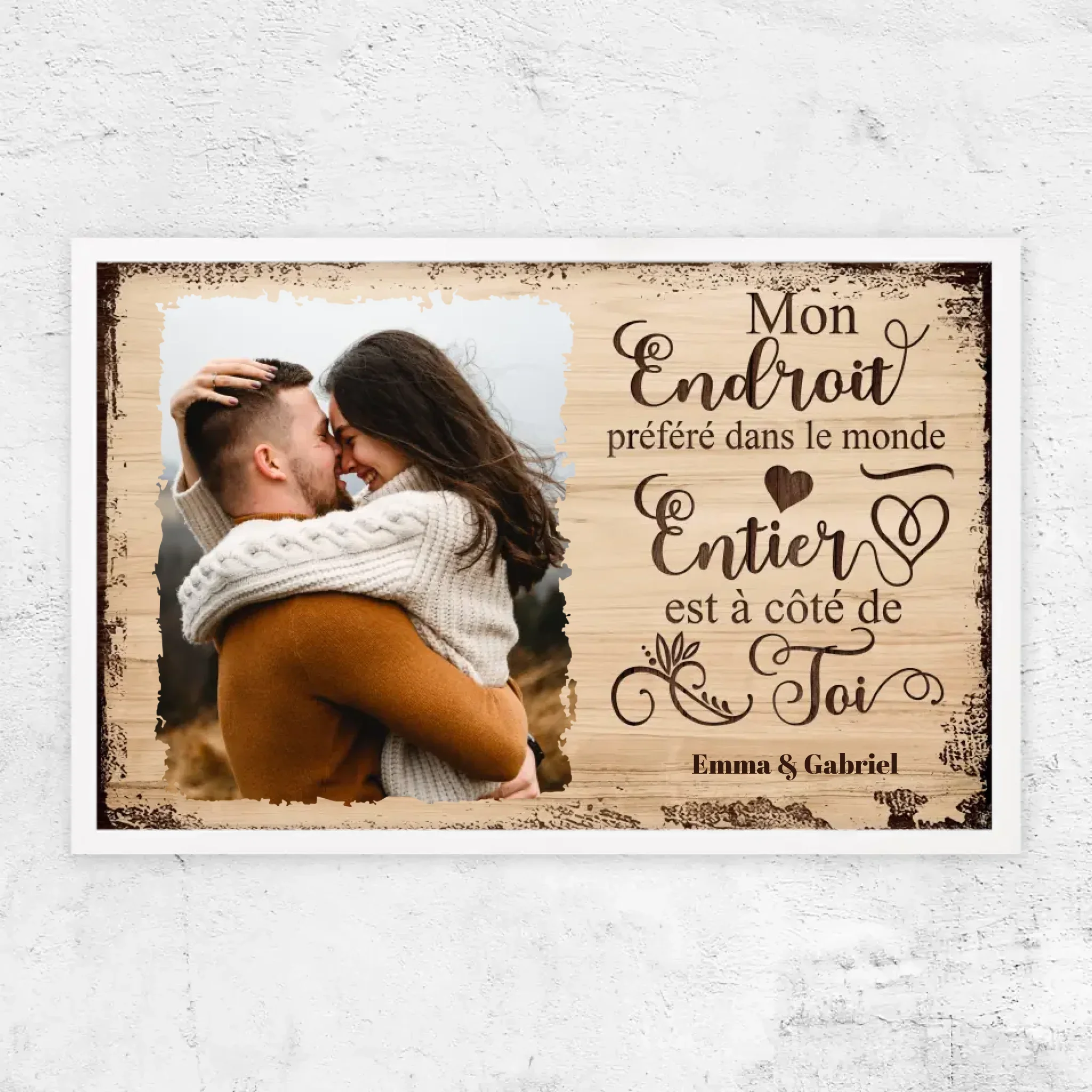 Poster personnalisé “Mon endroit préféré est à côté de toi avec photo” - Image 13
