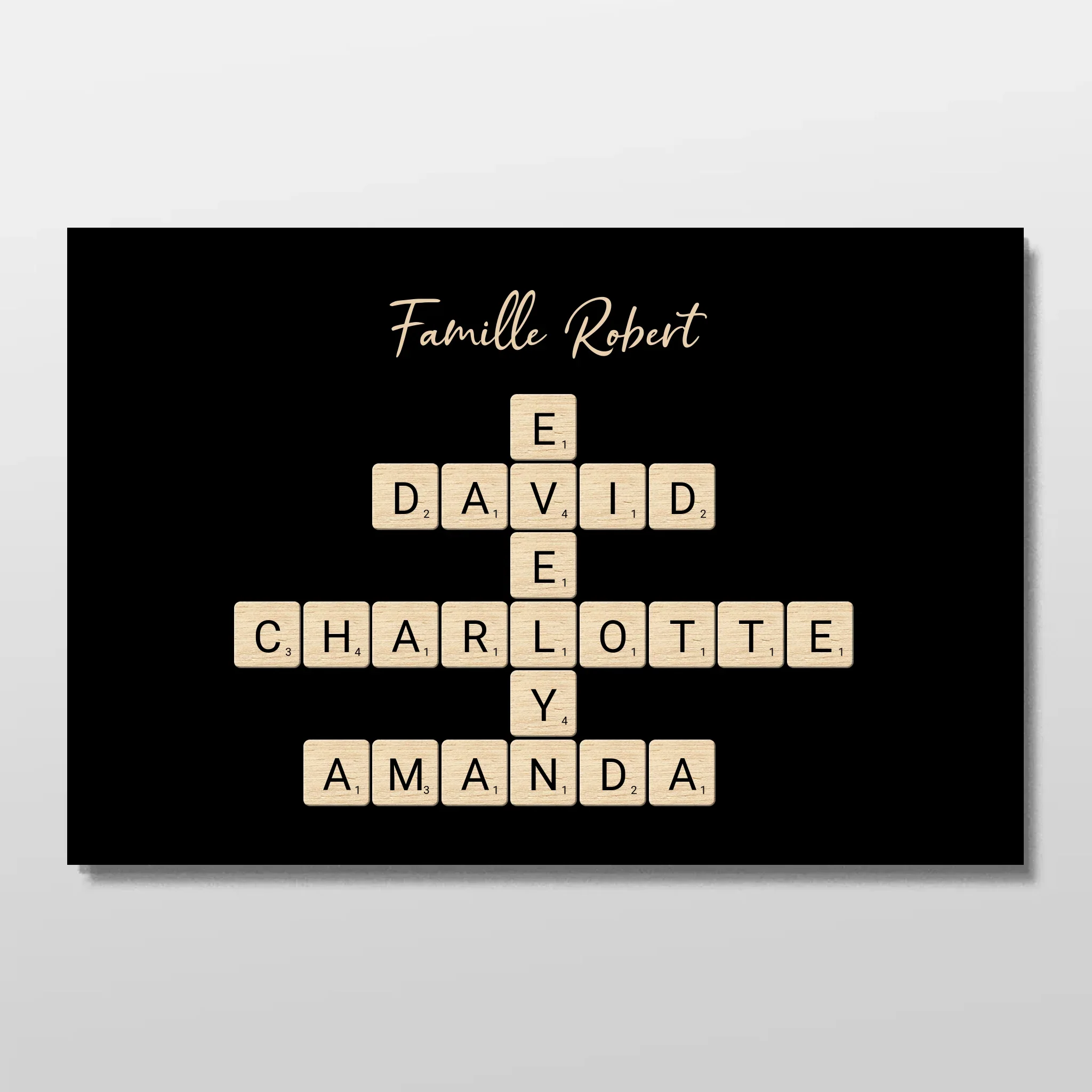 Poster personnalisé “Mots croisés famille - Horizontal”