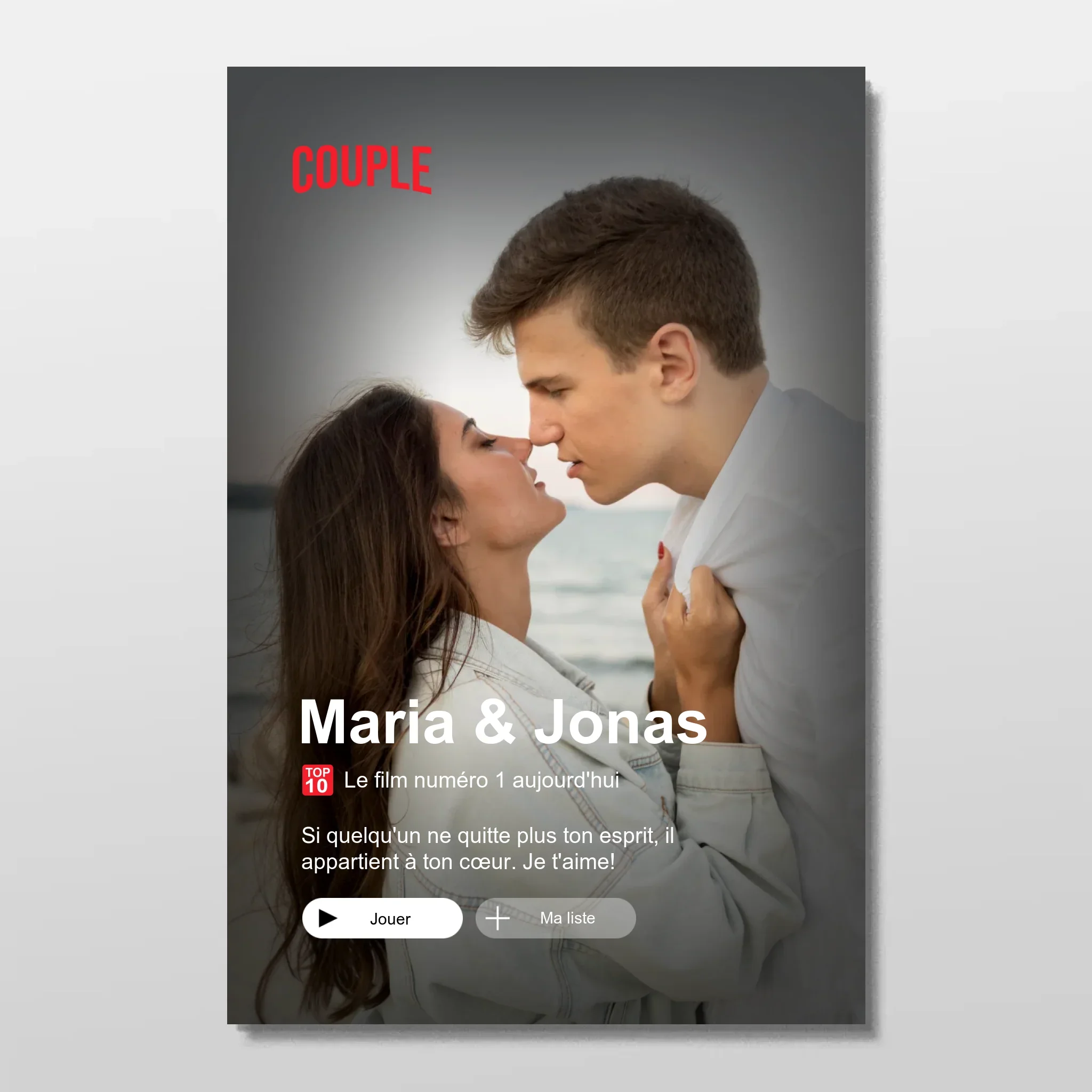 Poster personnalisé “Notre couverture”
