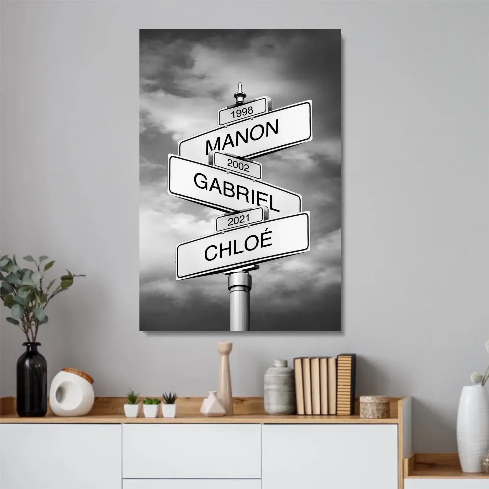 Poster personnalisé – Panneau de rue avec nom de famille et date - Image 2