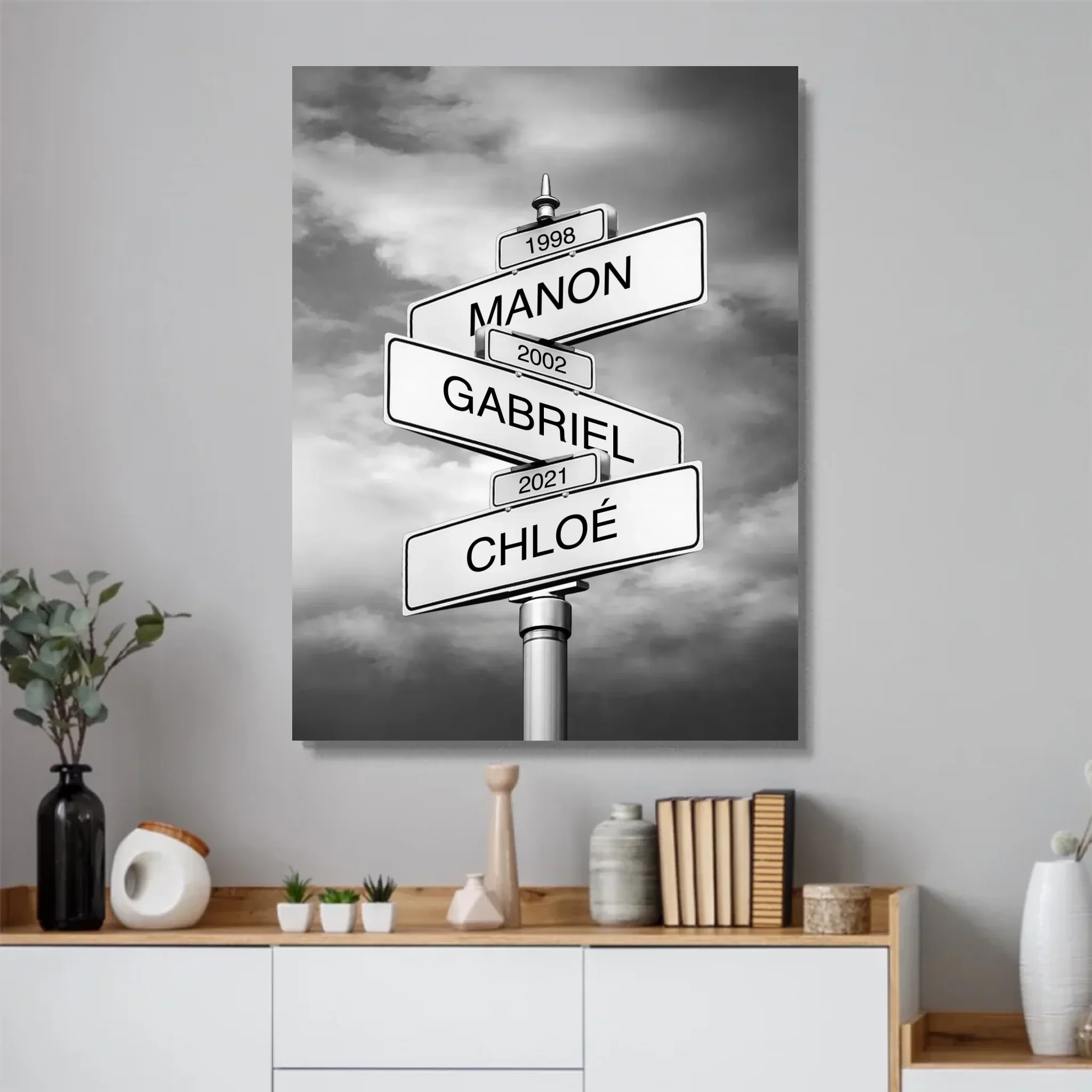 Poster personnalisé – Panneau de rue avec nom de famille et date - Image 4