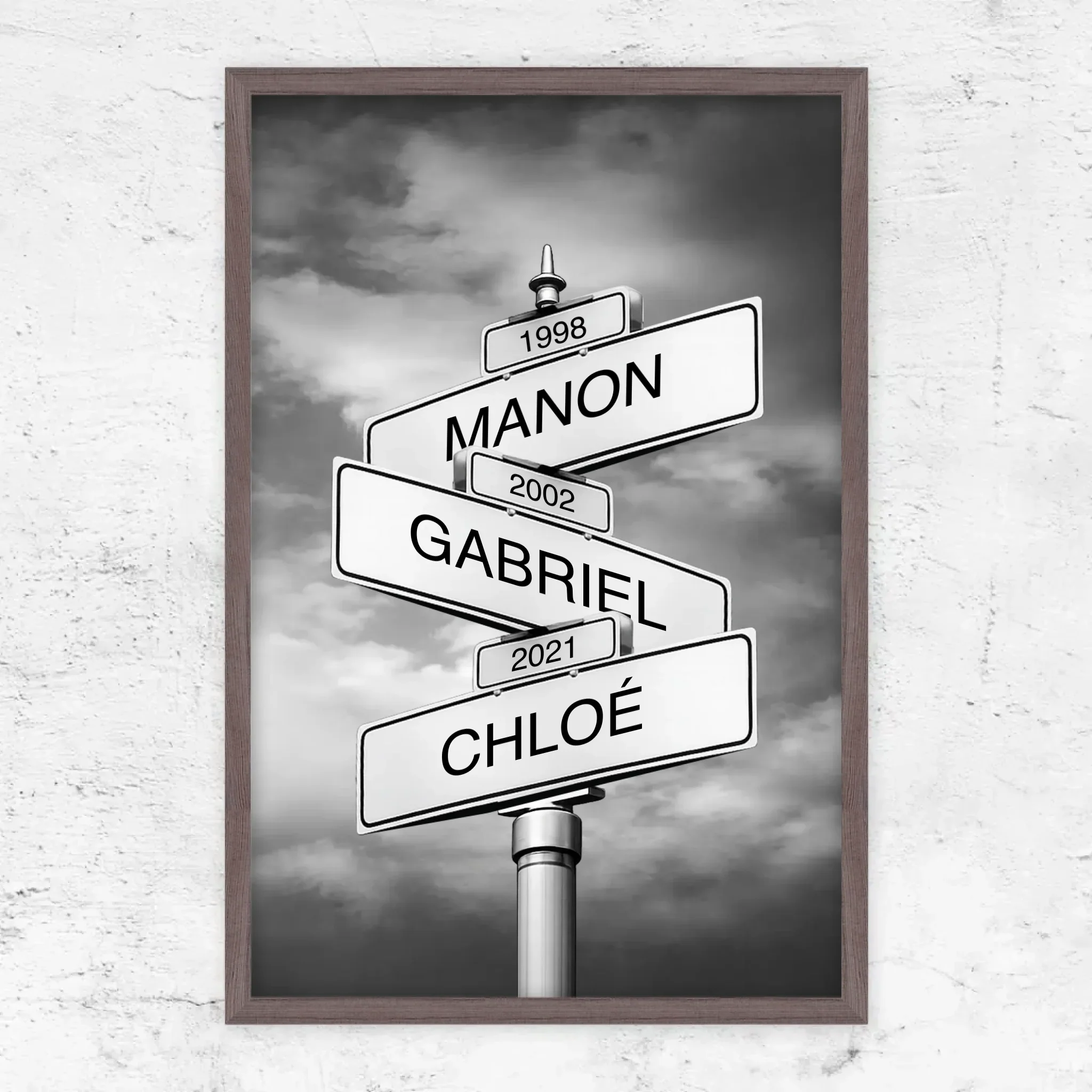 Poster personnalisé – Panneau de rue avec nom de famille et date - Image 9