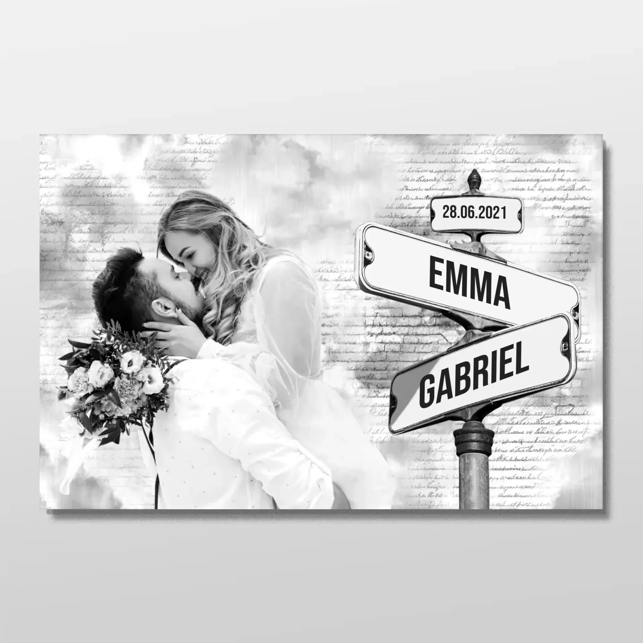 Poster personnalisé “Panneau de signalisation avec photo“