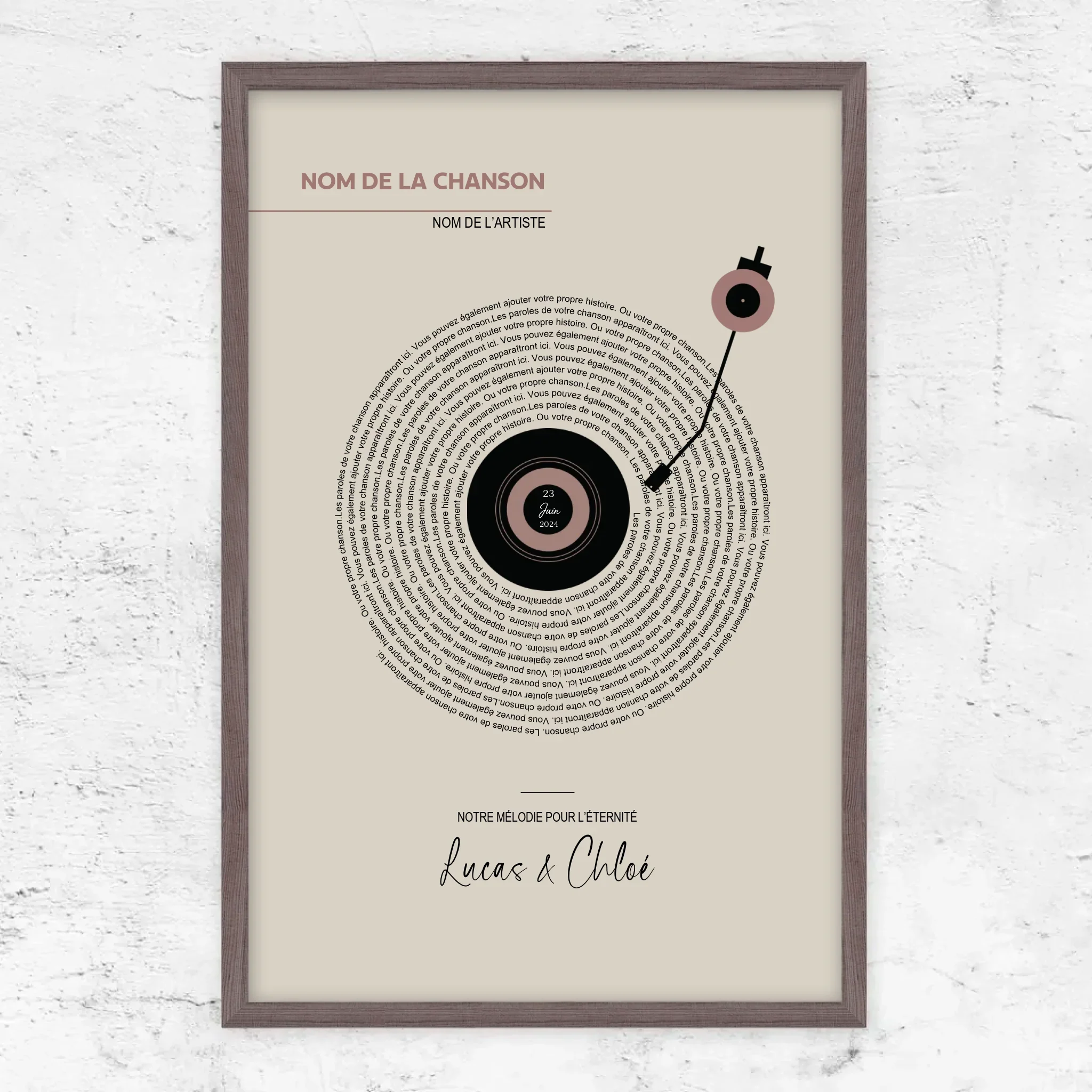Poster personnalisé – Paroles de chansons vinyle rétro - Image 10