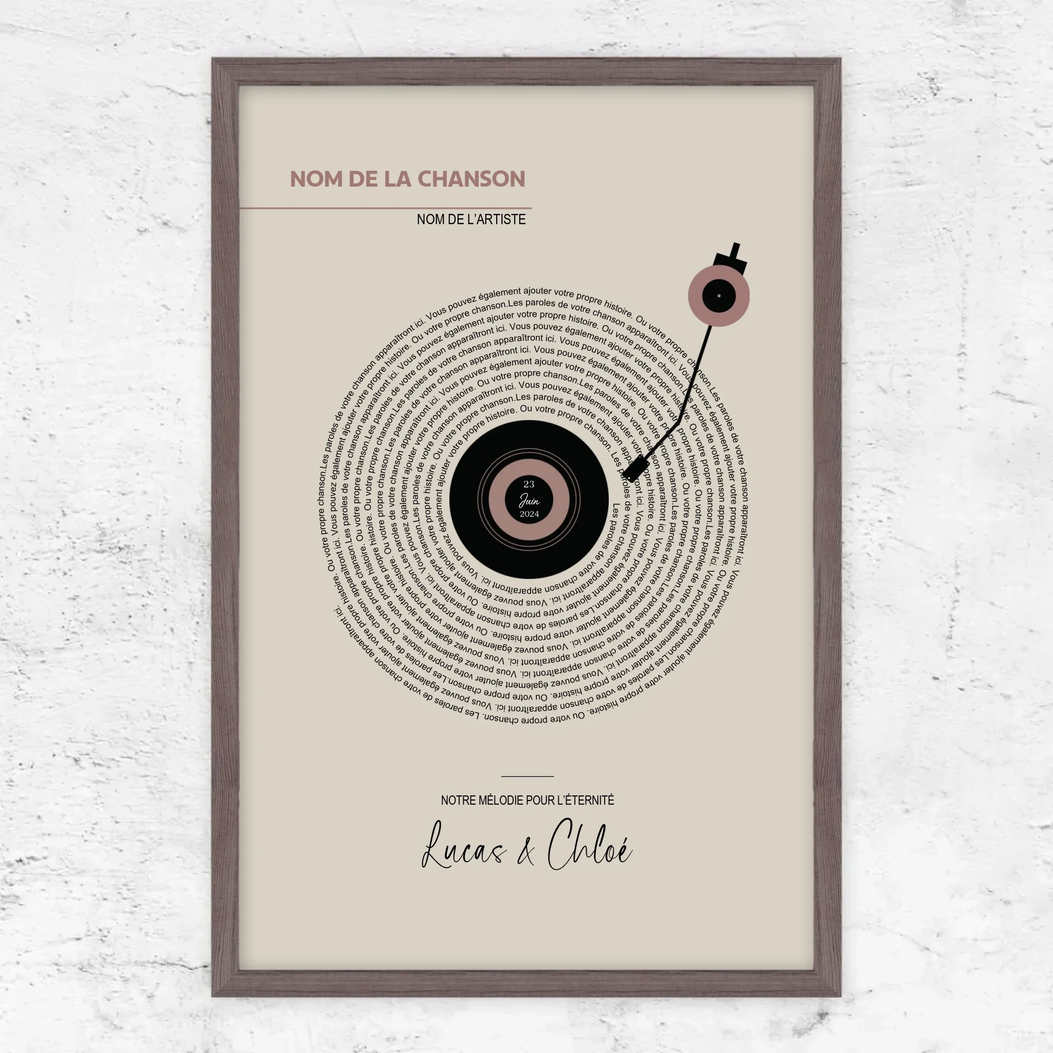 Poster personnalisé – Paroles de chansons vinyle rétro - Image 11