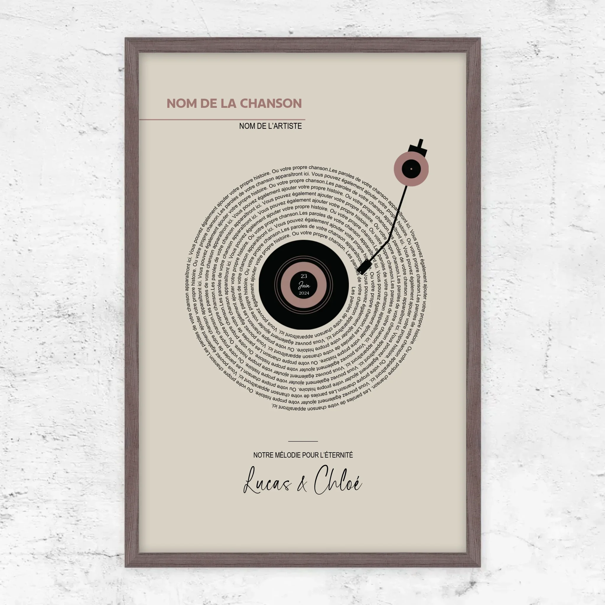 Poster personnalisé – Paroles de chansons vinyle rétro - Image 12