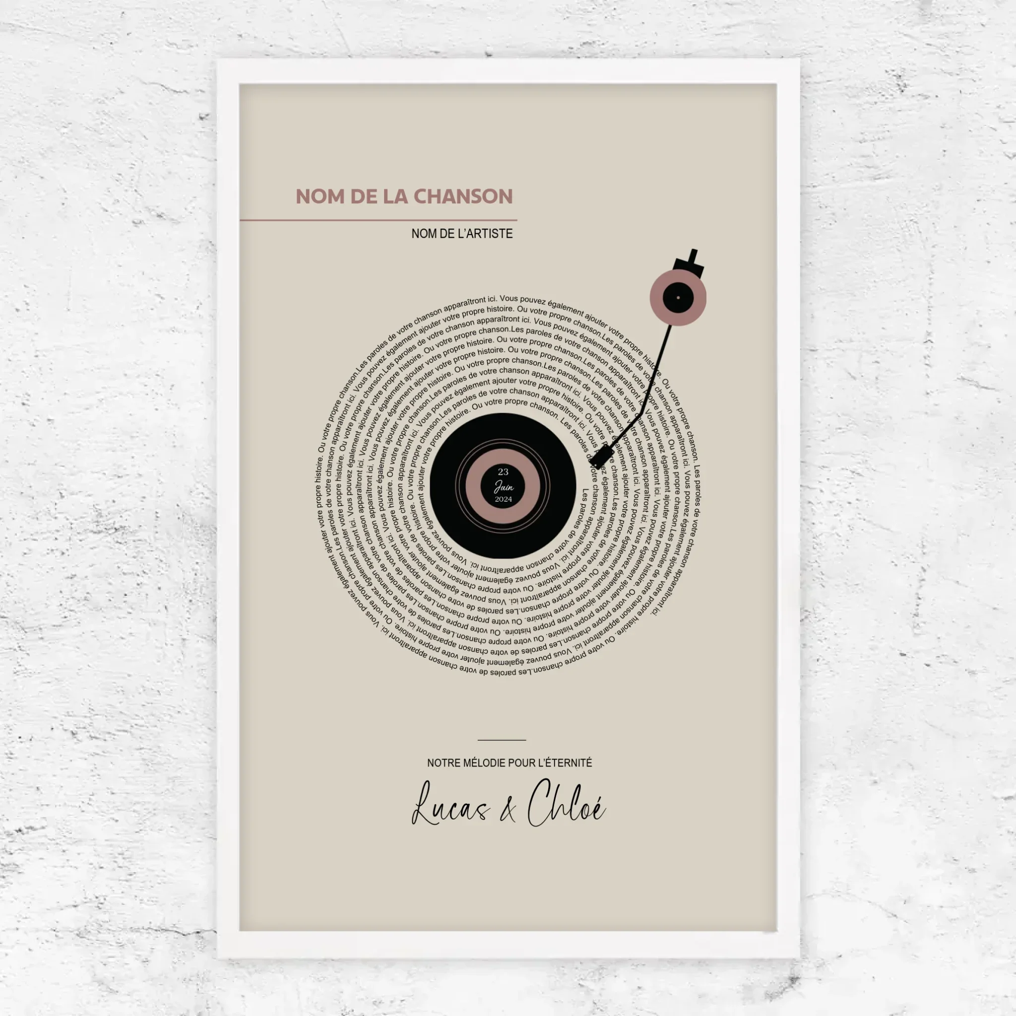 Poster personnalisé – Paroles de chansons vinyle rétro - Image 13