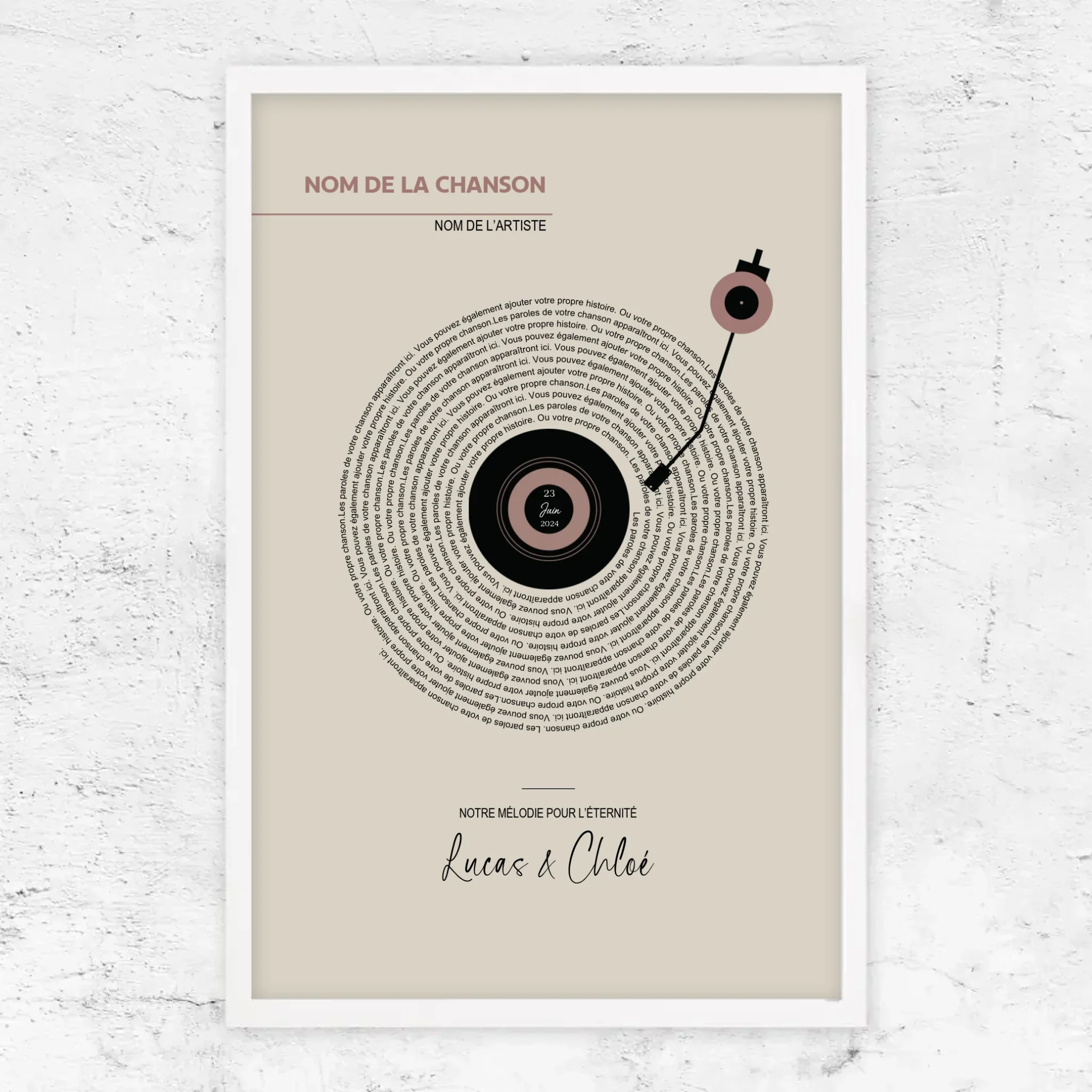 Poster personnalisé – Paroles de chansons vinyle rétro - Image 14