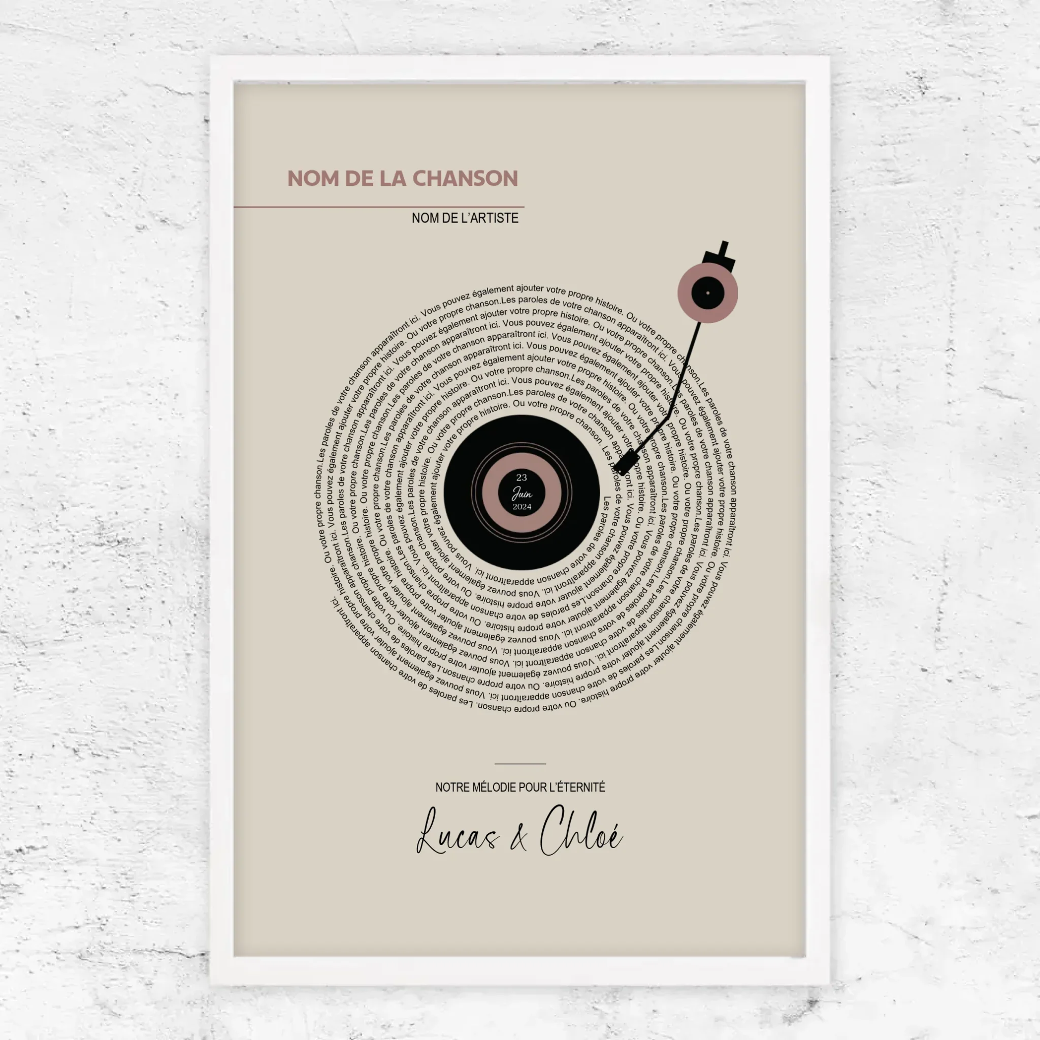 Poster personnalisé – Paroles de chansons vinyle rétro - Image 15