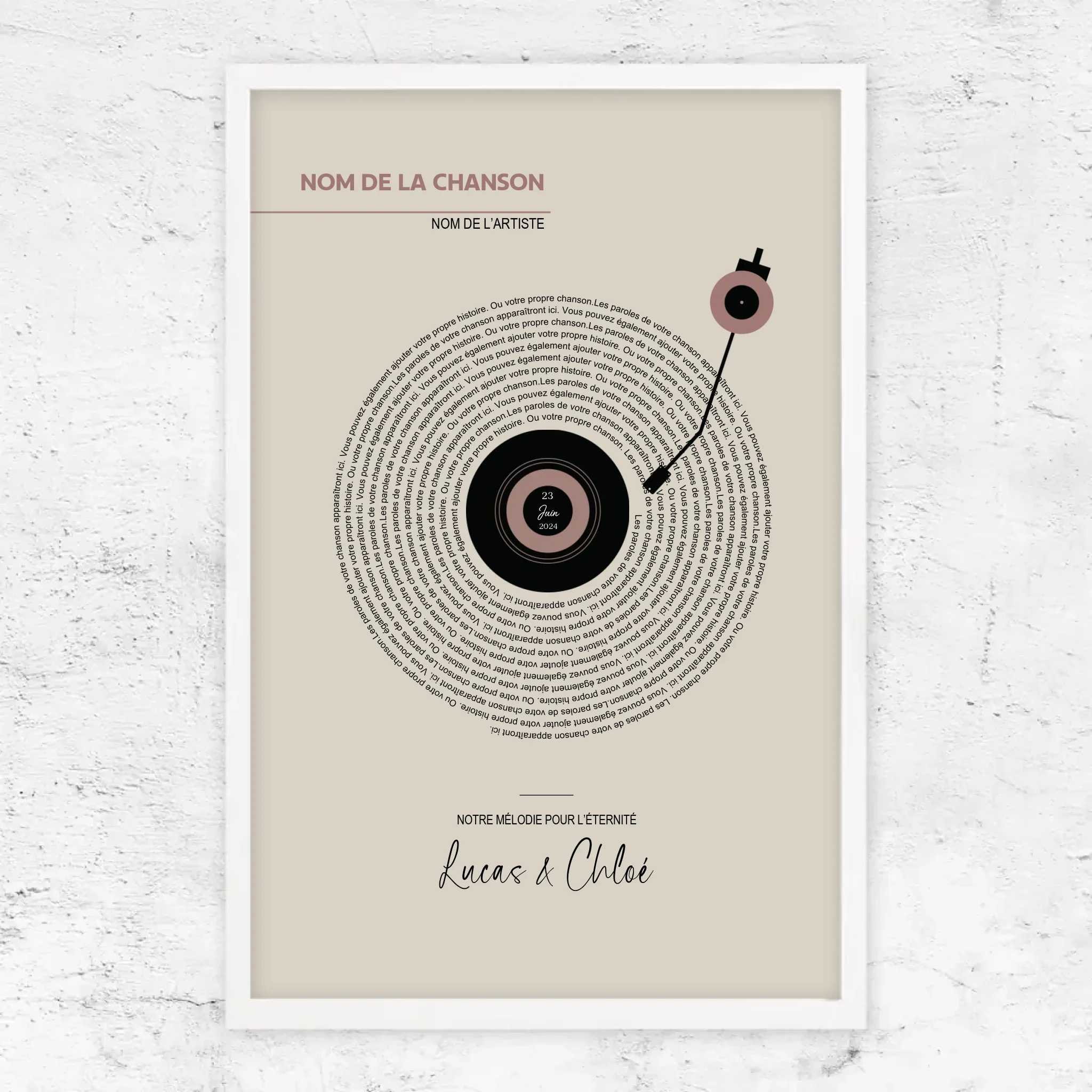 Poster personnalisé – Paroles de chansons vinyle rétro - Image 16