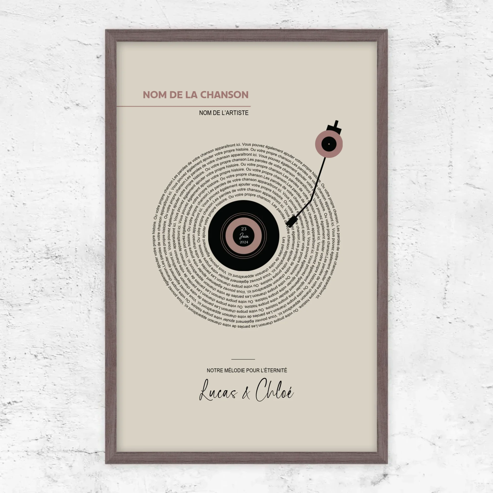 Poster personnalisé – Paroles de chansons vinyle rétro - Image 9