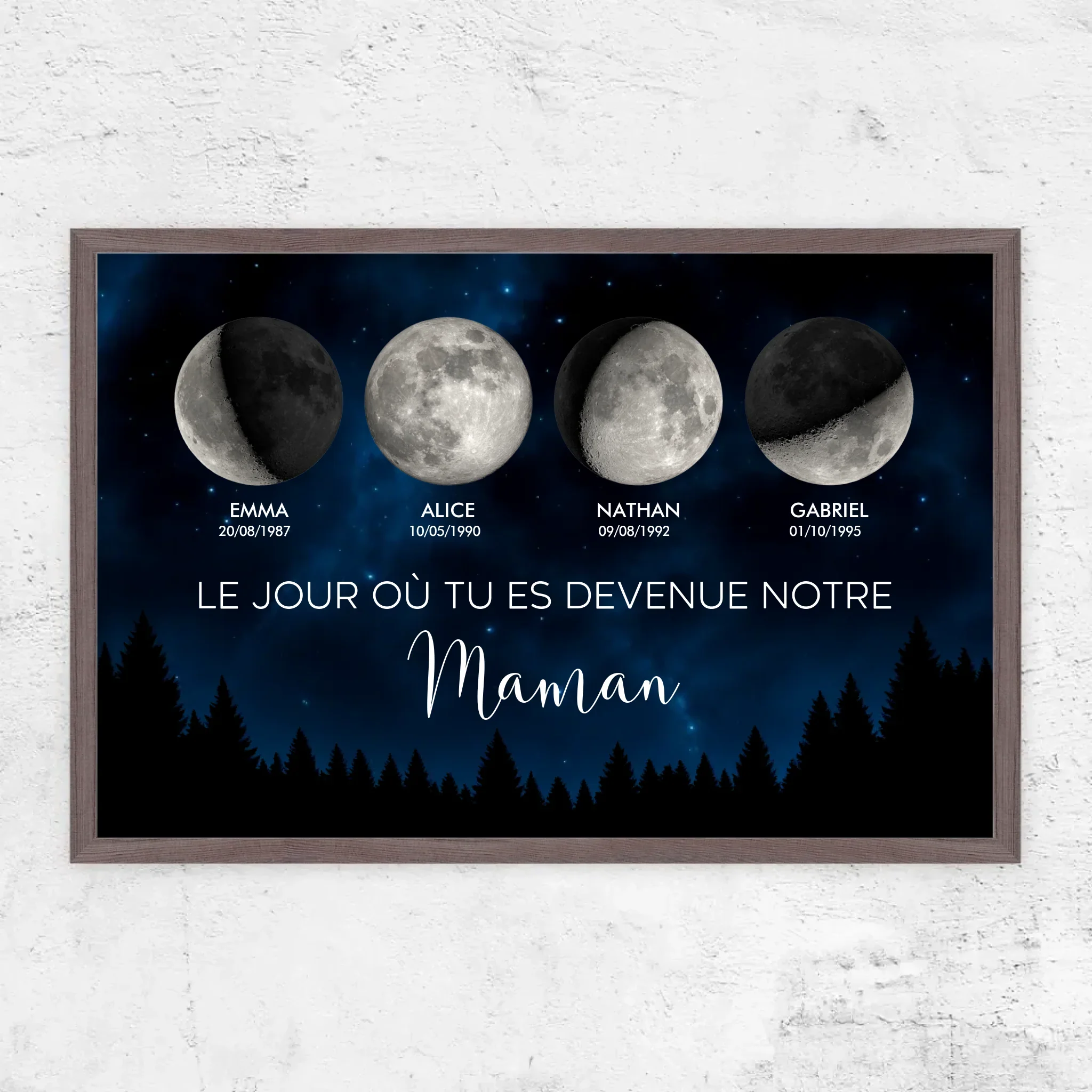 Poster personnalisé – Phase de lune - Les jours où tu es devenue notre maman - Image 10