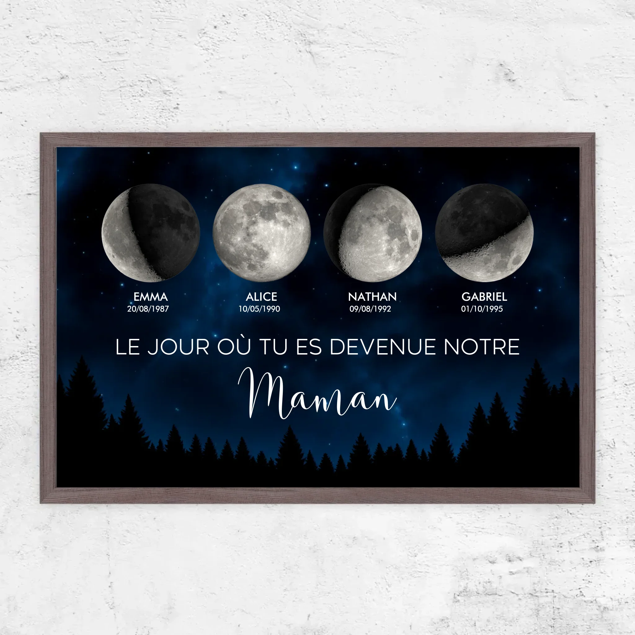 Poster personnalisé – Phase de lune - Les jours où tu es devenue notre maman - Image 11