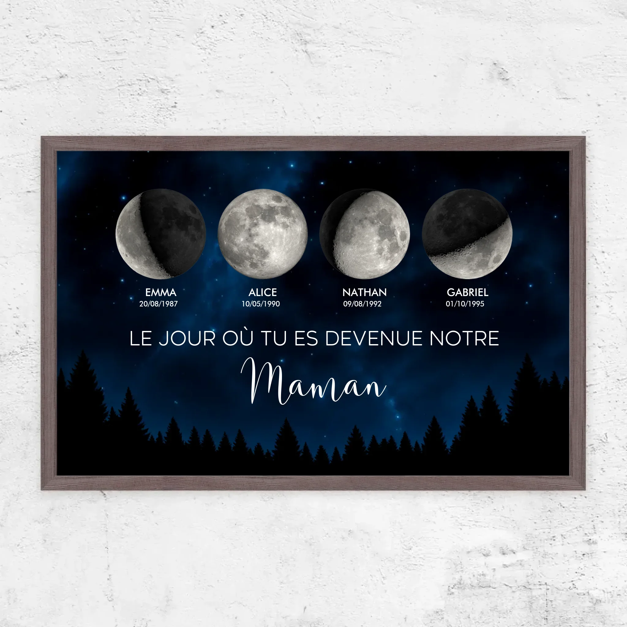 Poster personnalisé – Phase de lune - Les jours où tu es devenue notre maman - Image 12