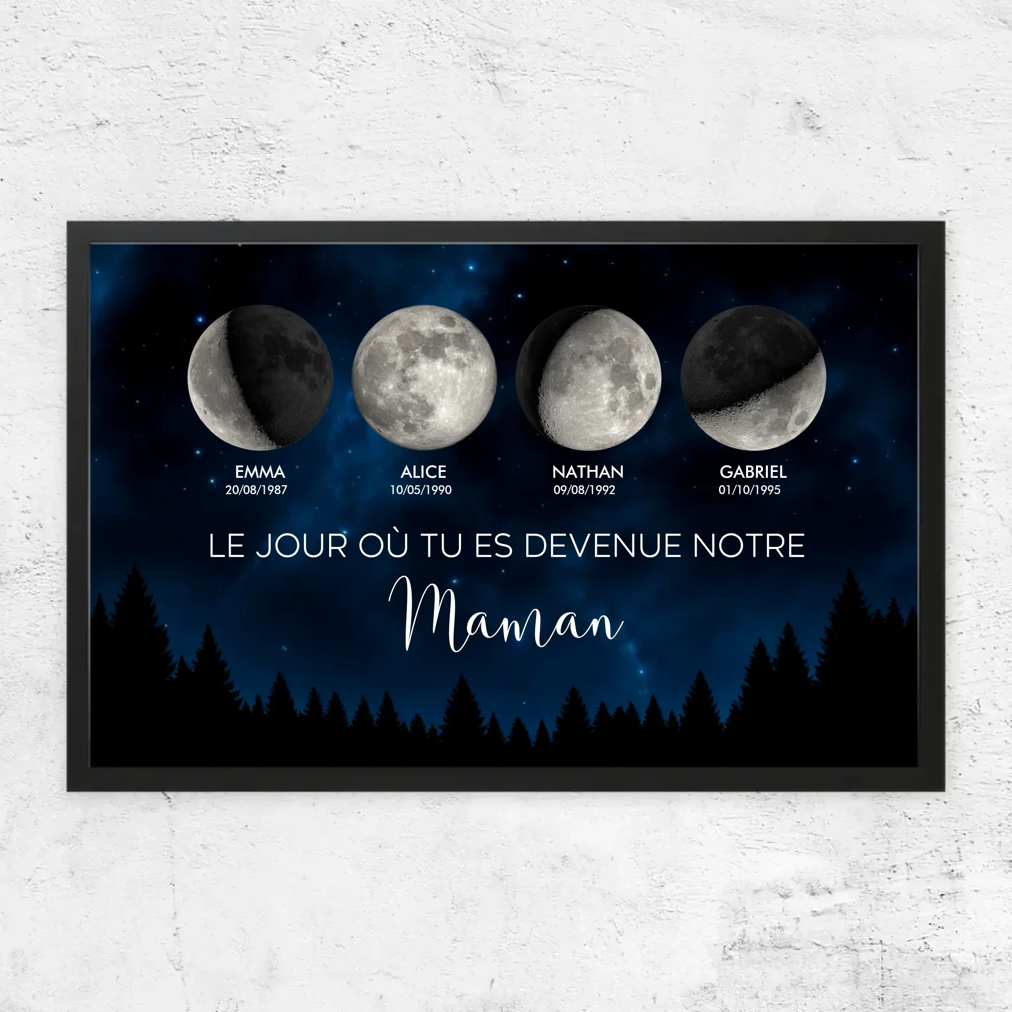 Poster personnalisé – Phase de lune - Les jours où tu es devenue notre maman - Image 5