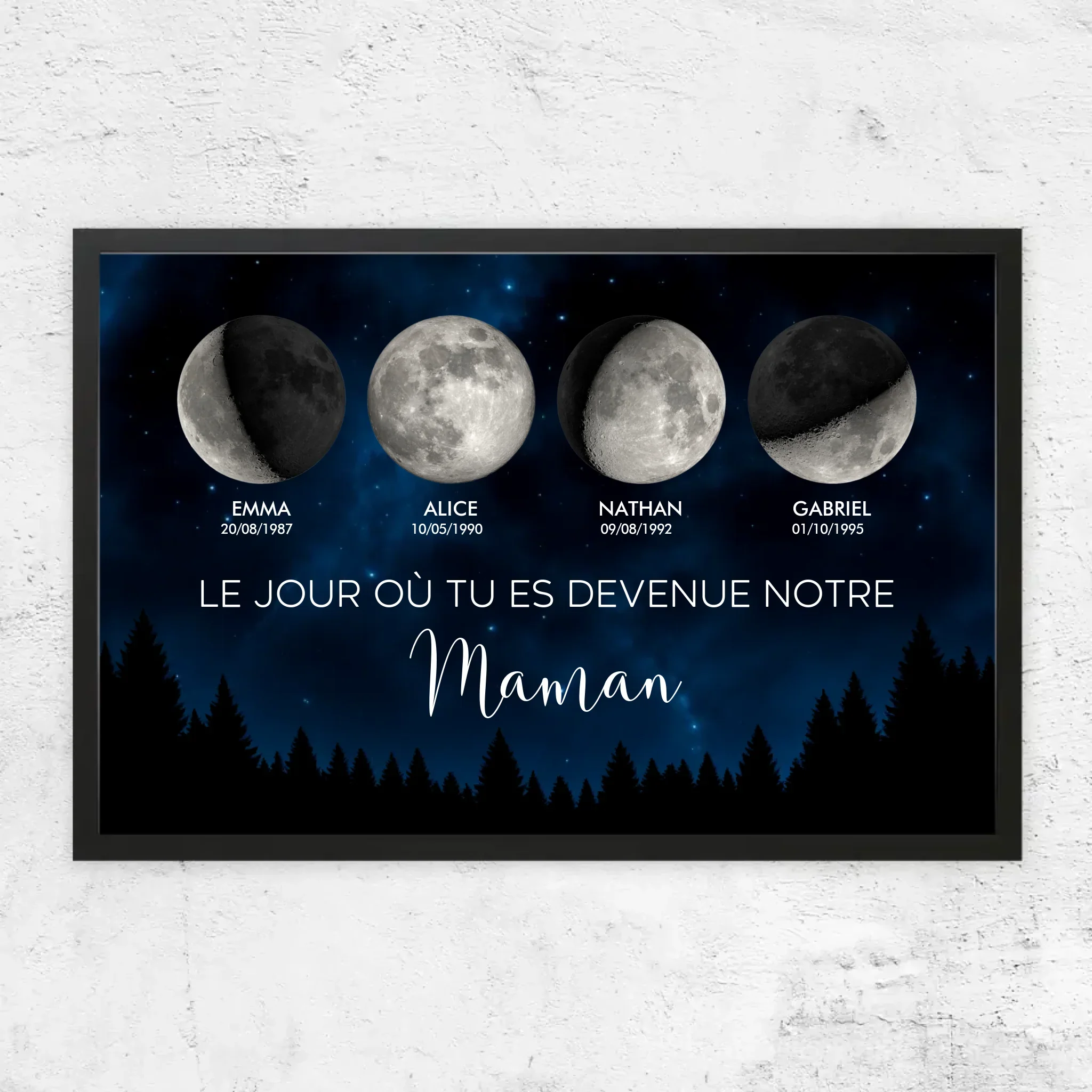 Poster personnalisé – Phase de lune - Les jours où tu es devenue notre maman - Image 6