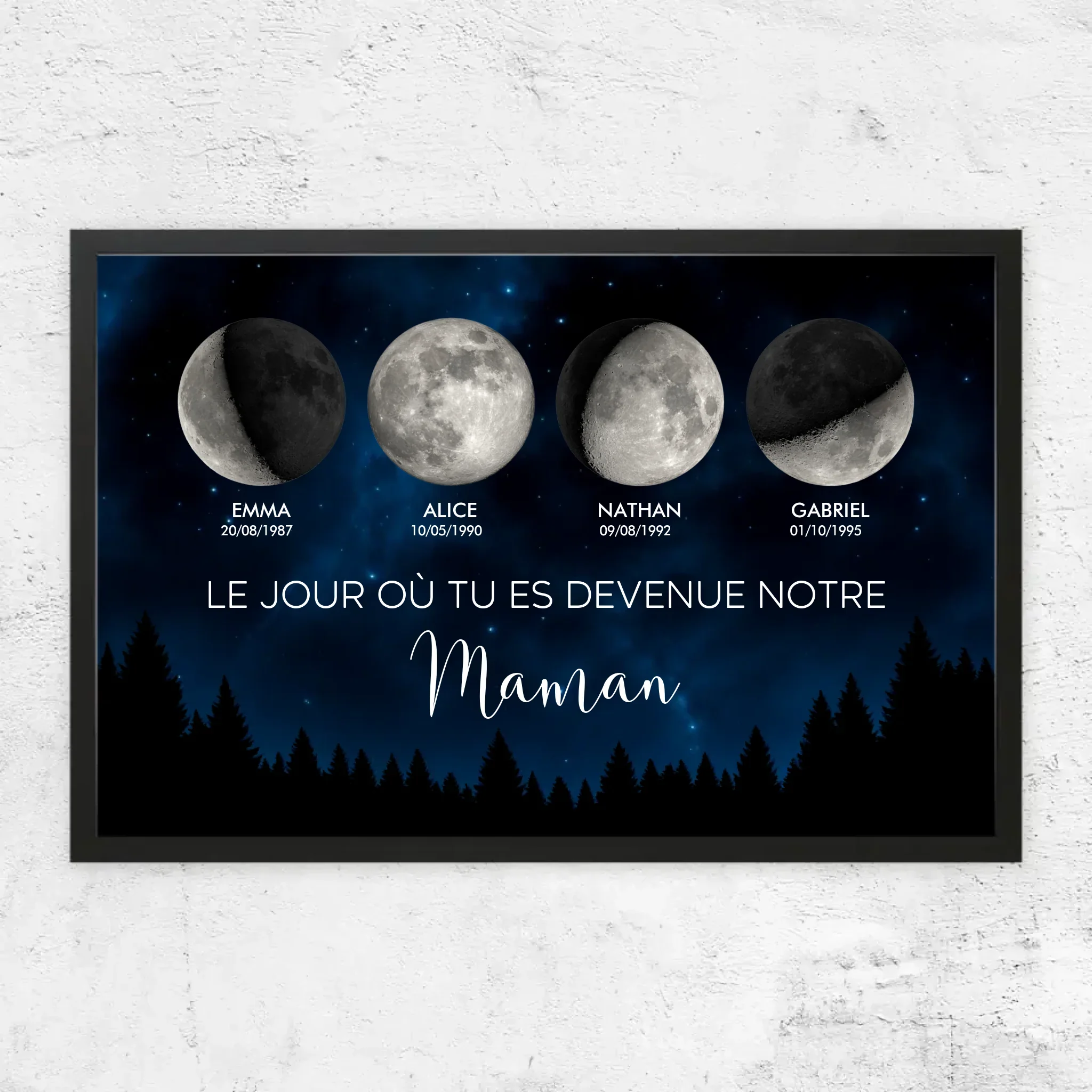 Poster personnalisé – Phase de lune - Les jours où tu es devenue notre maman - Image 7