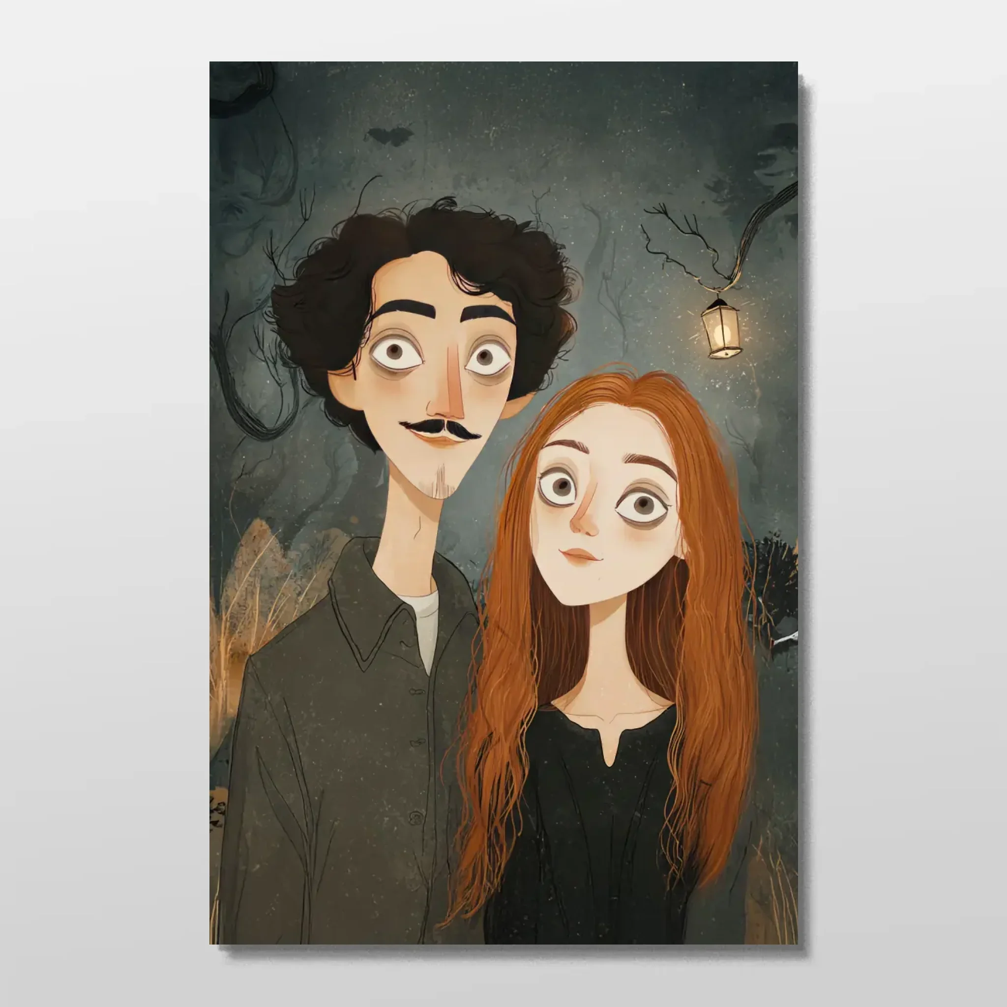 Poster personnalisé – Portrait de couple gothique