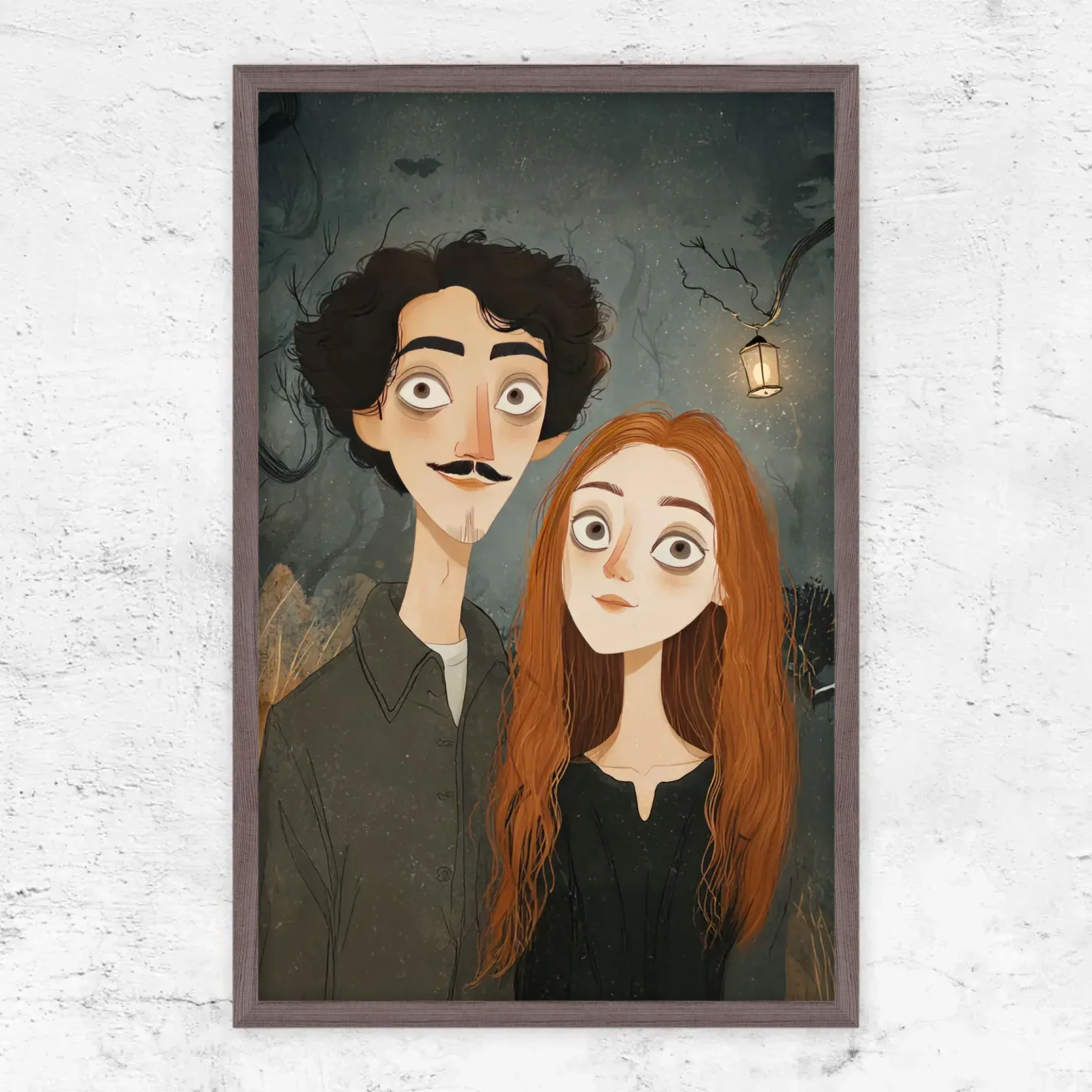 Poster personnalisé – Portrait de couple gothique - Image 12