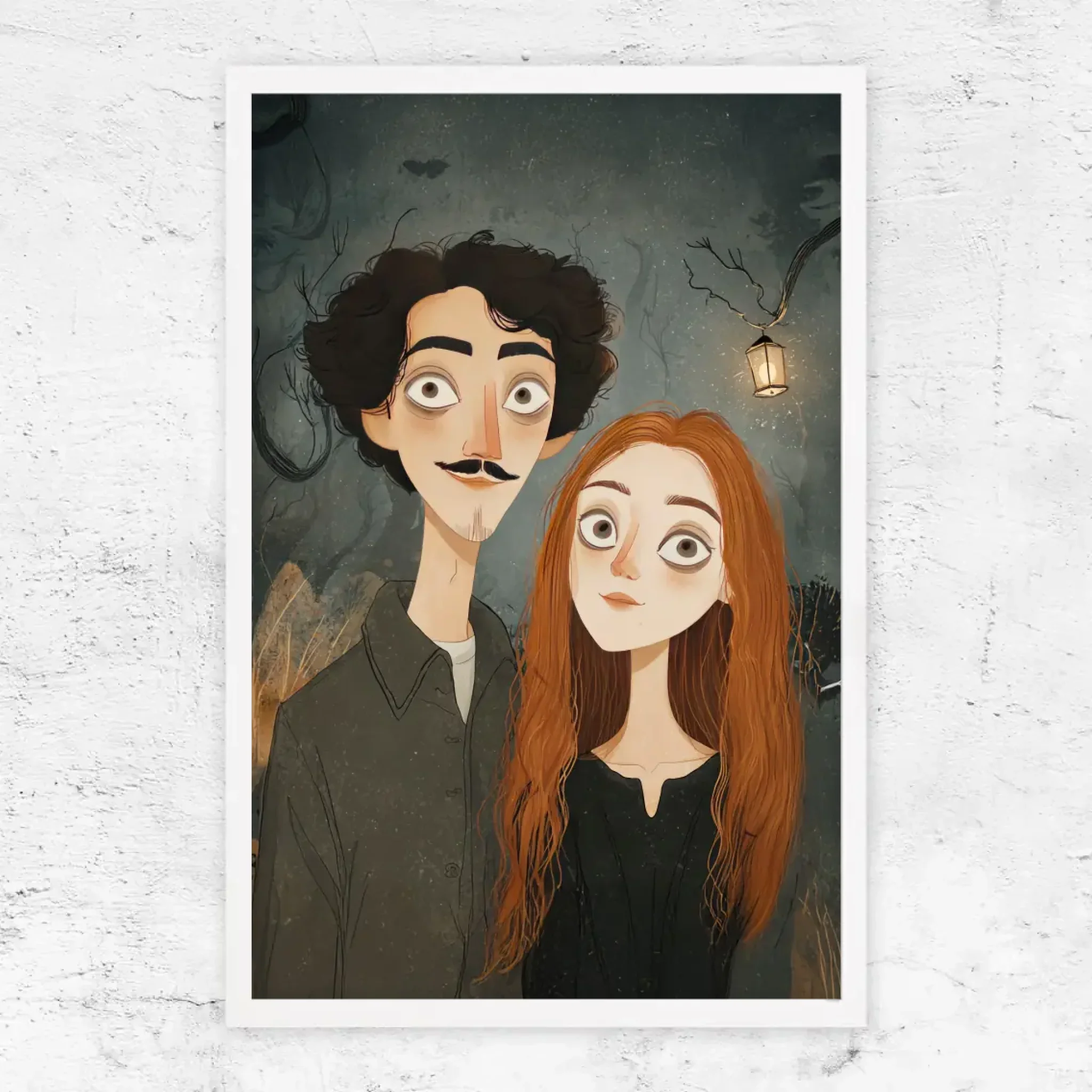 Poster personnalisé – Portrait de couple gothique - Image 14