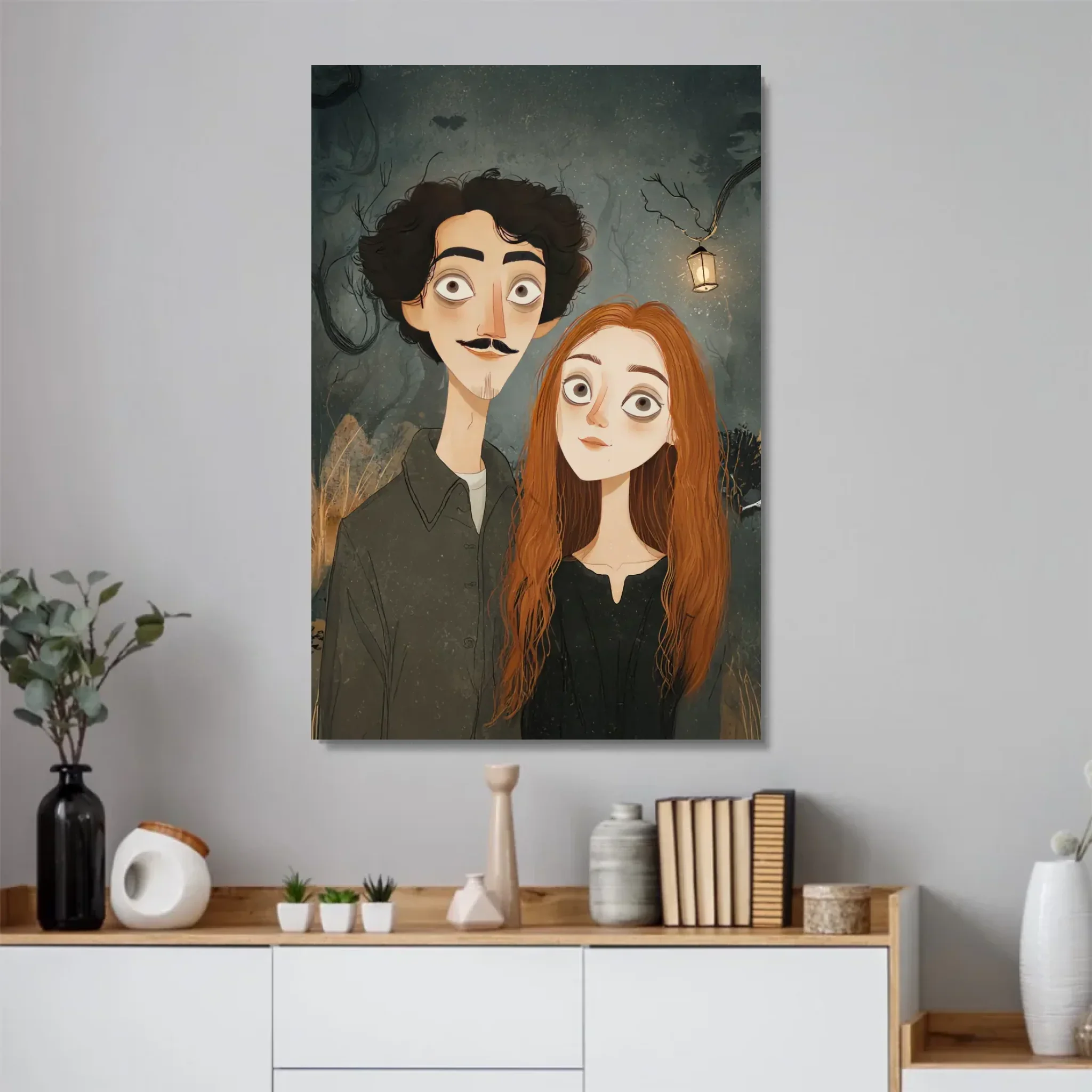 Poster personnalisé – Portrait de couple gothique - Image 2