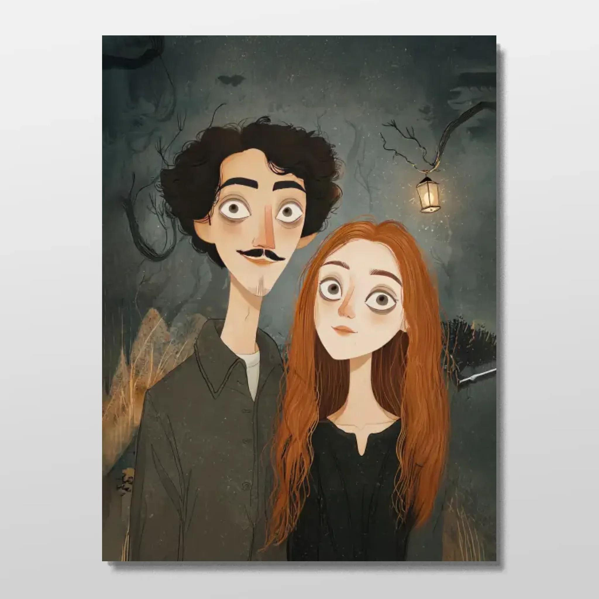 Poster personnalisé – Portrait de couple gothique - Image 3