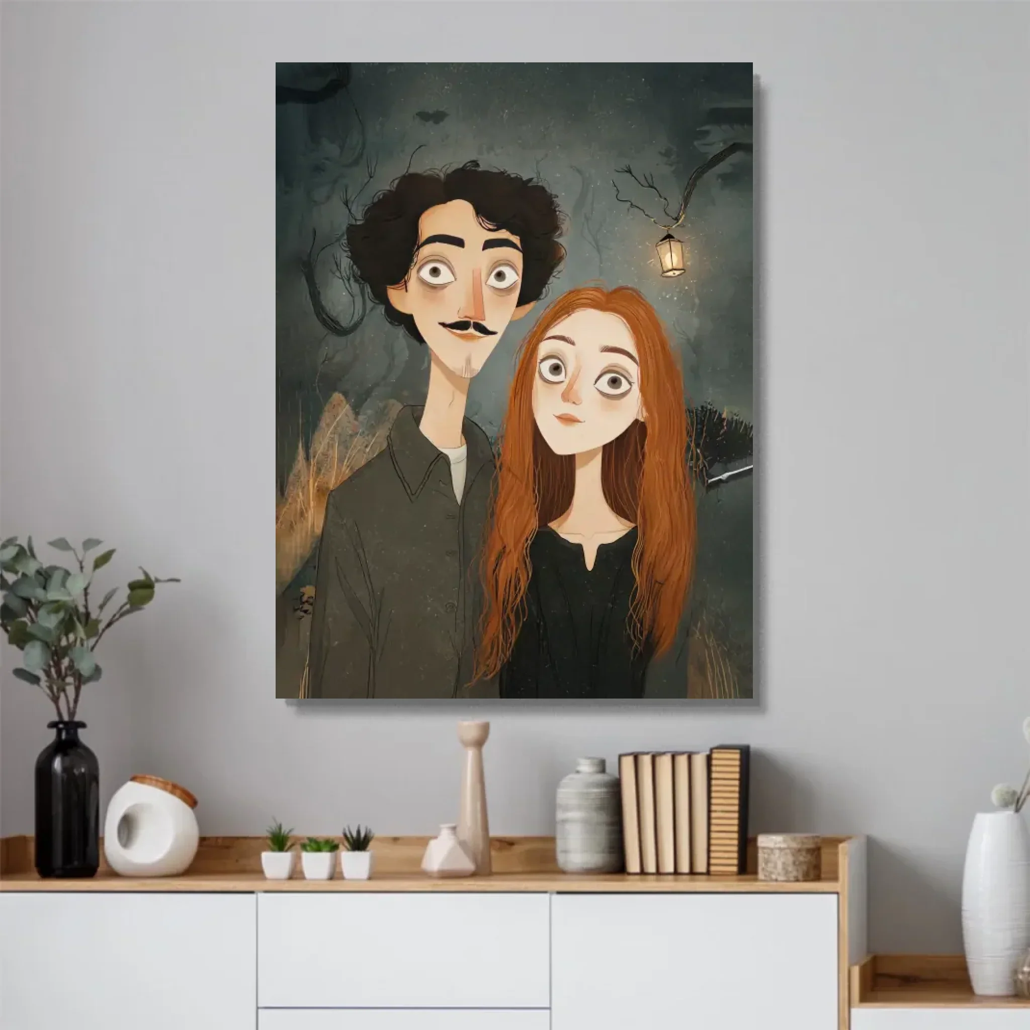 Poster personnalisé – Portrait de couple gothique - Image 4