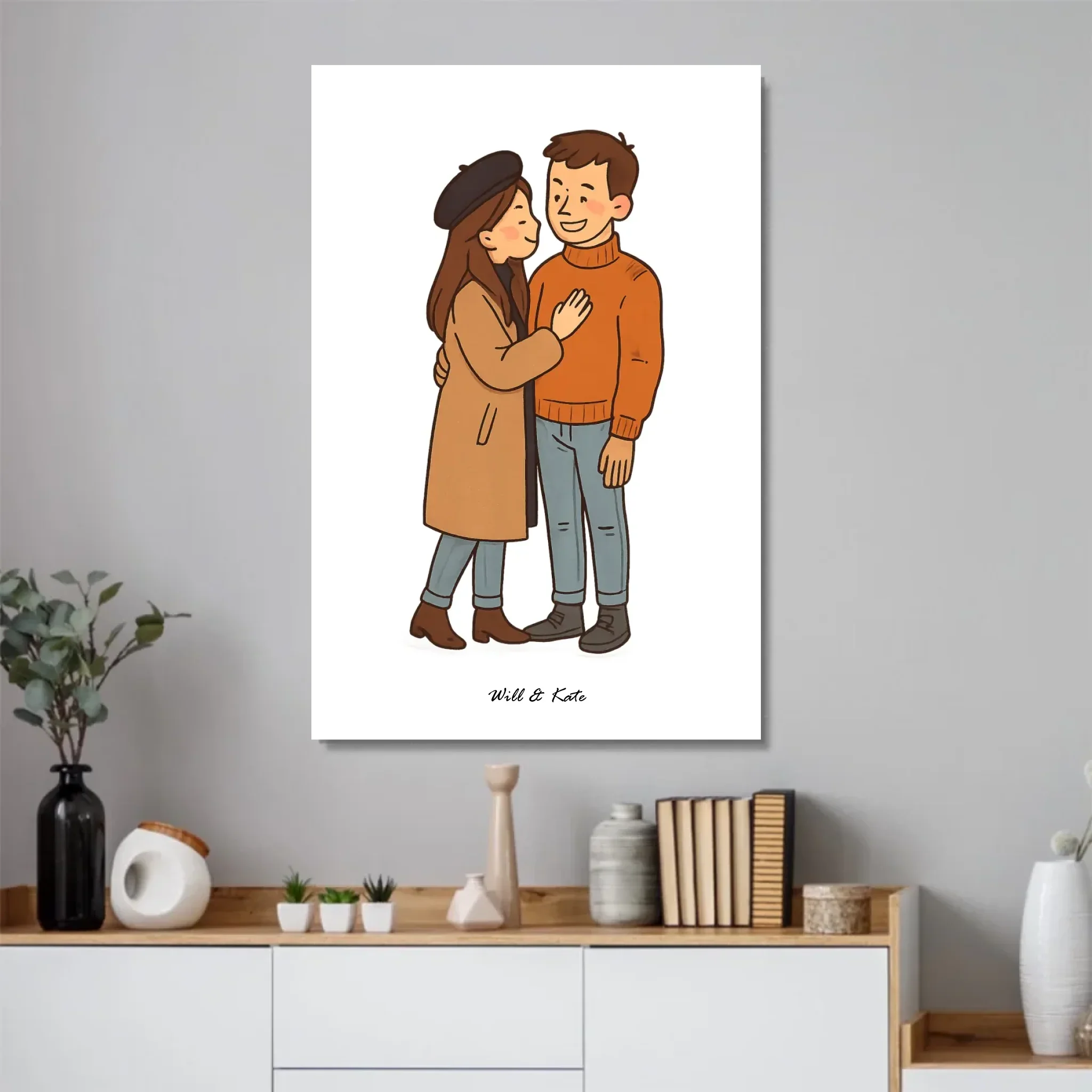 Poster personnalisé – Portrait de couple personnalisé - Image 2