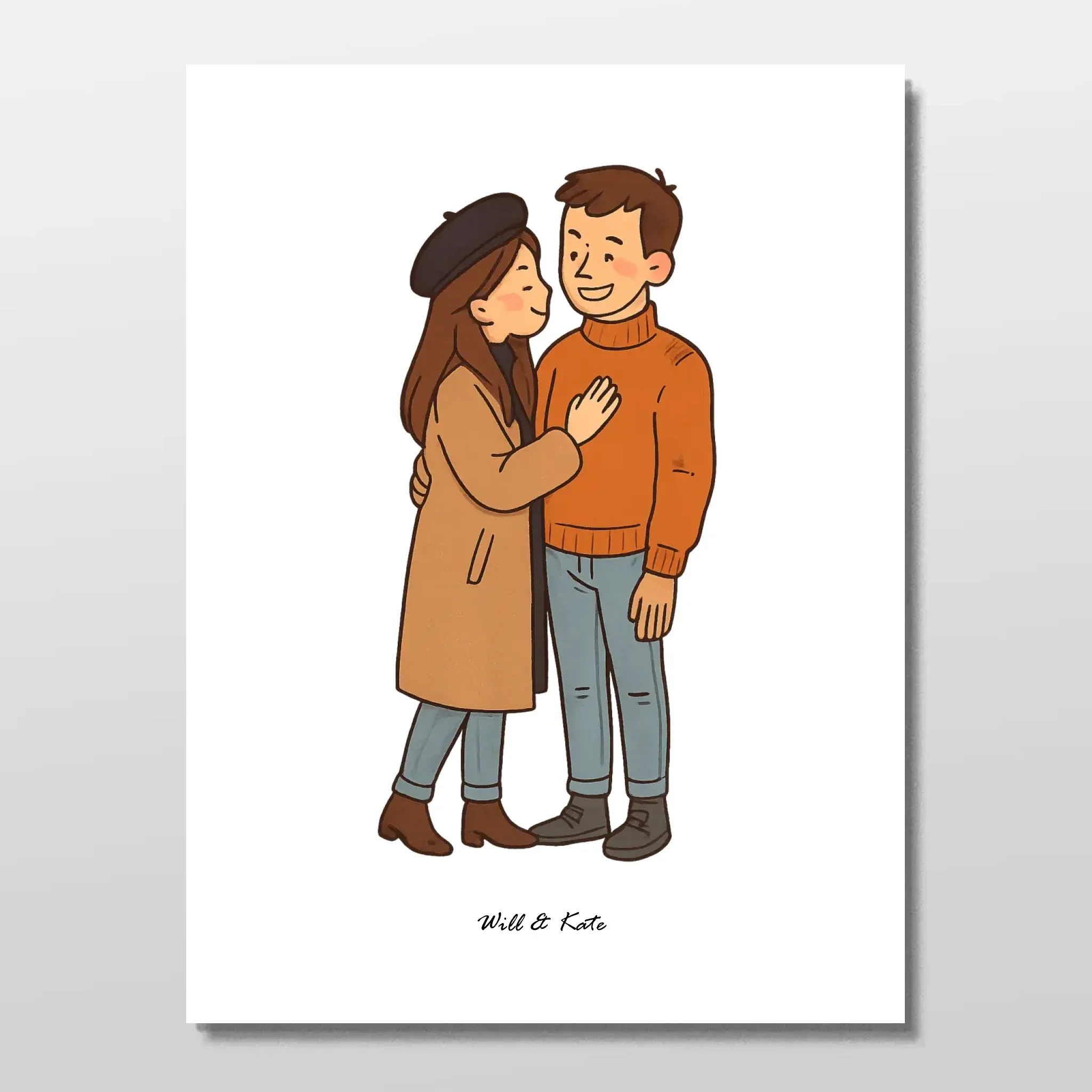 Poster personnalisé – Portrait de couple personnalisé - Image 3