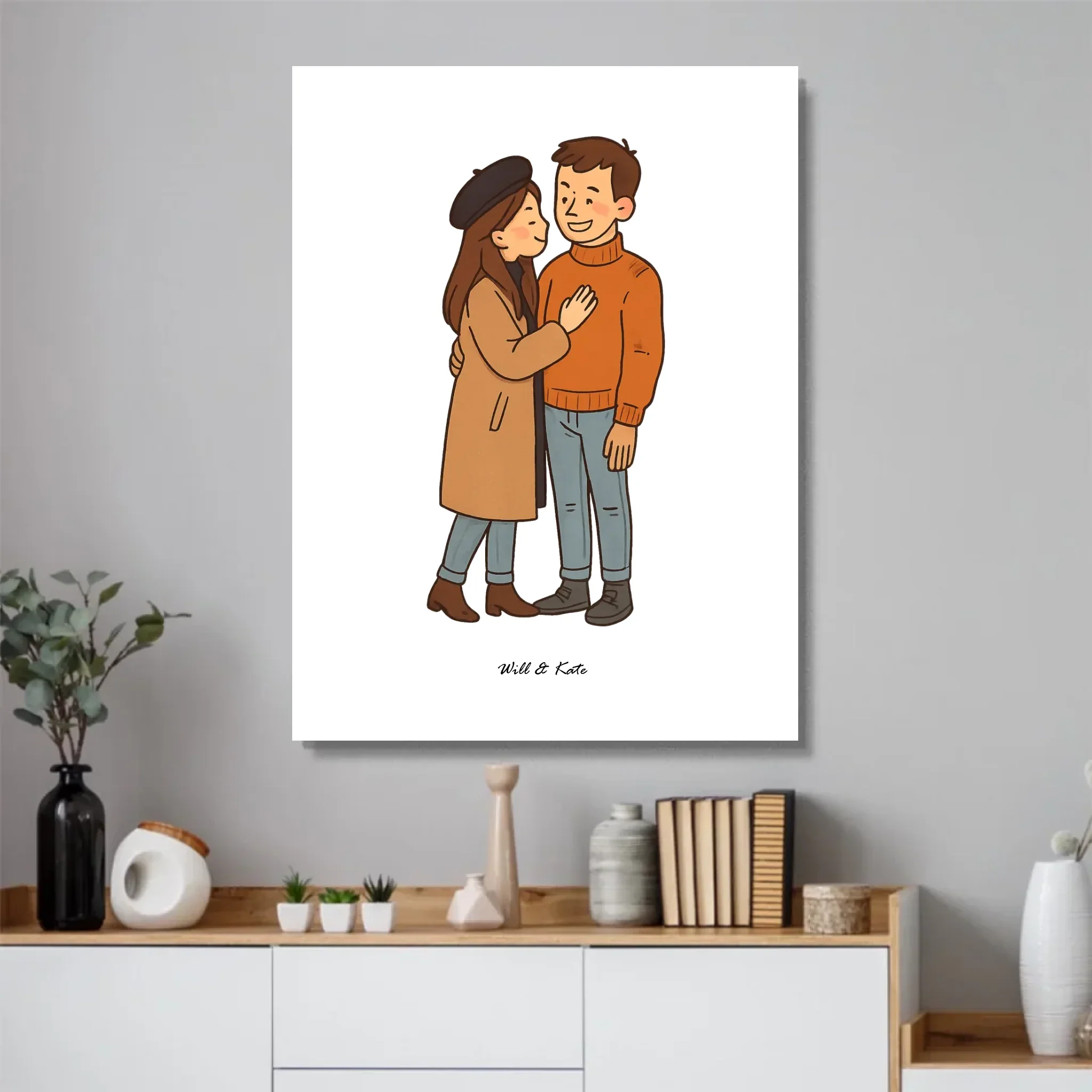 Poster personnalisé – Portrait de couple personnalisé - Image 4