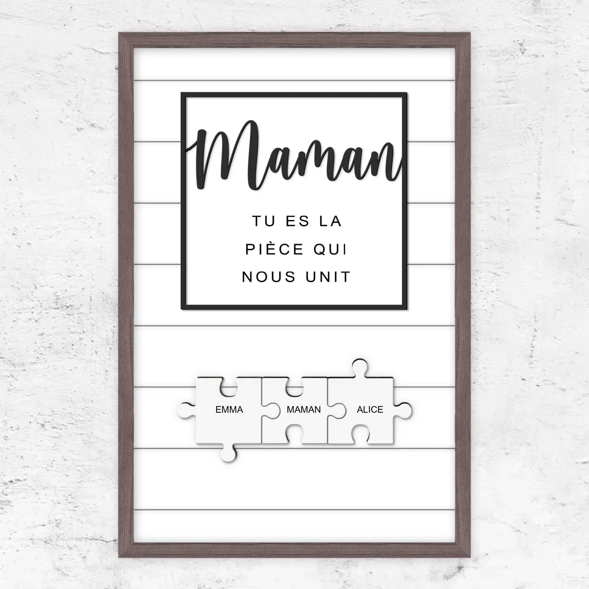 Poster personnalisé – Puzzle maman – tu nous unis - Image 10