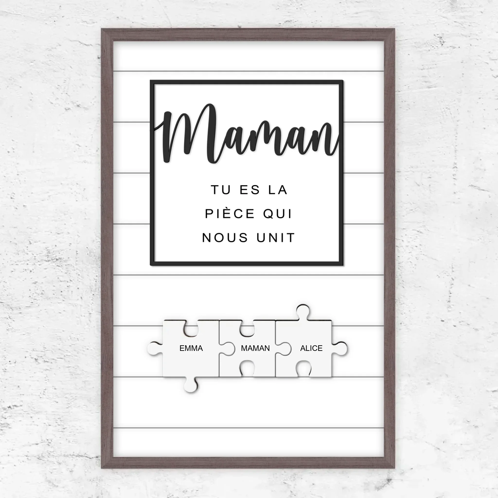 Poster personnalisé – Puzzle maman – tu nous unis - Image 11