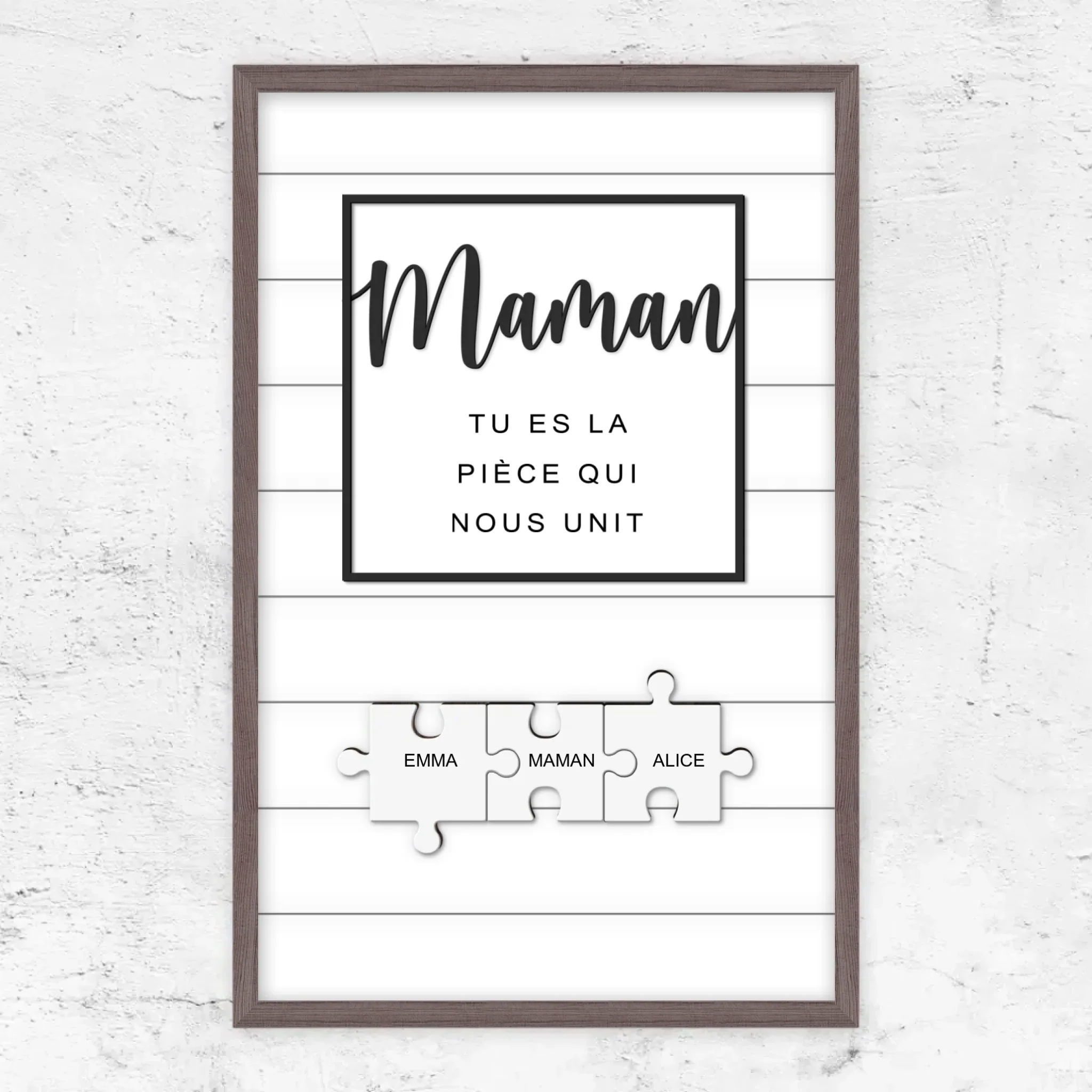 Poster personnalisé – Puzzle maman – tu nous unis - Image 12