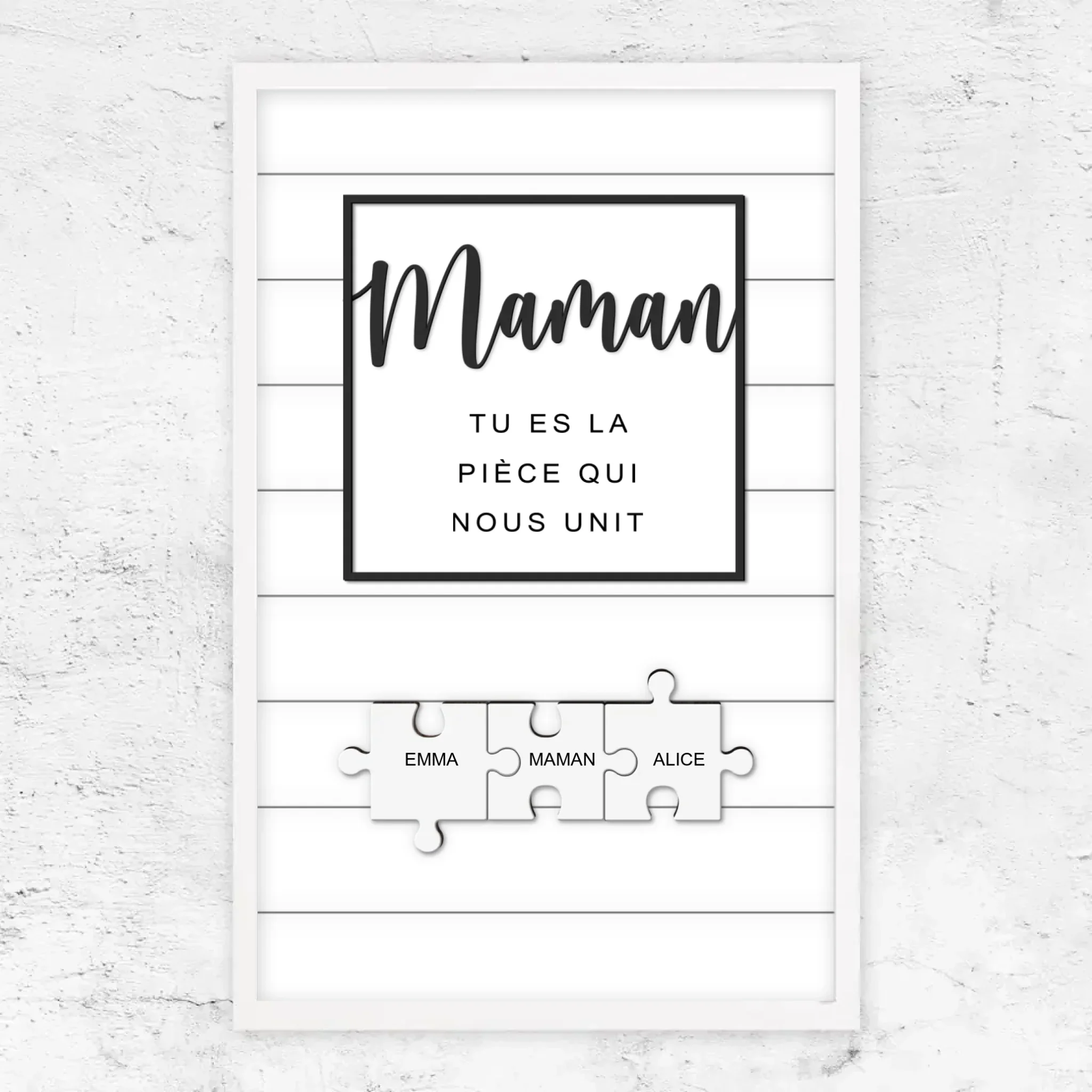 Poster personnalisé – Puzzle maman – tu nous unis - Image 13
