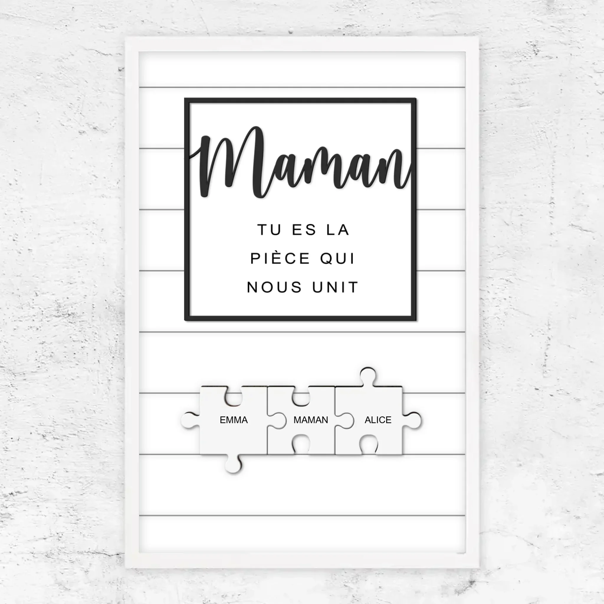 Poster personnalisé – Puzzle maman – tu nous unis - Image 14