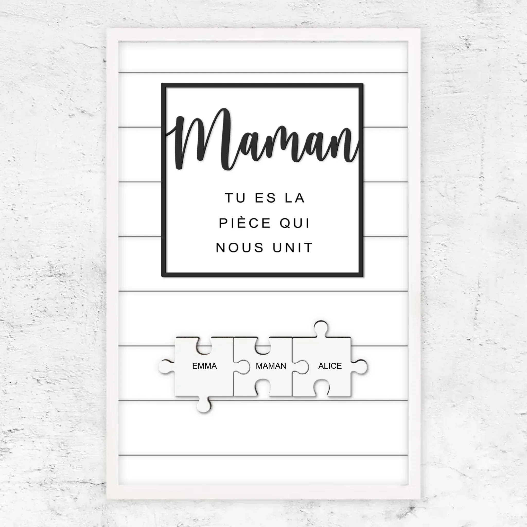 Poster personnalisé – Puzzle maman – tu nous unis - Image 15