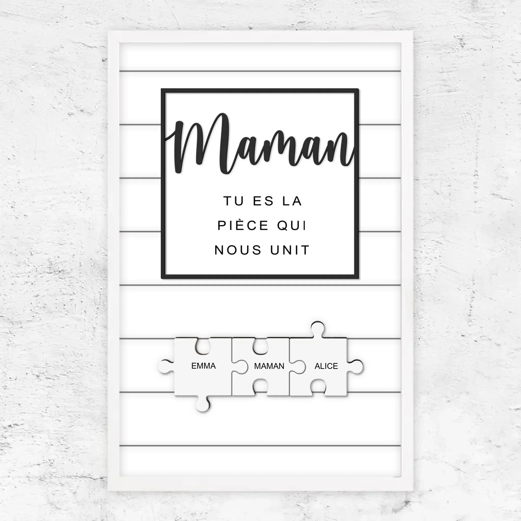 Poster personnalisé – Puzzle maman – tu nous unis - Image 16