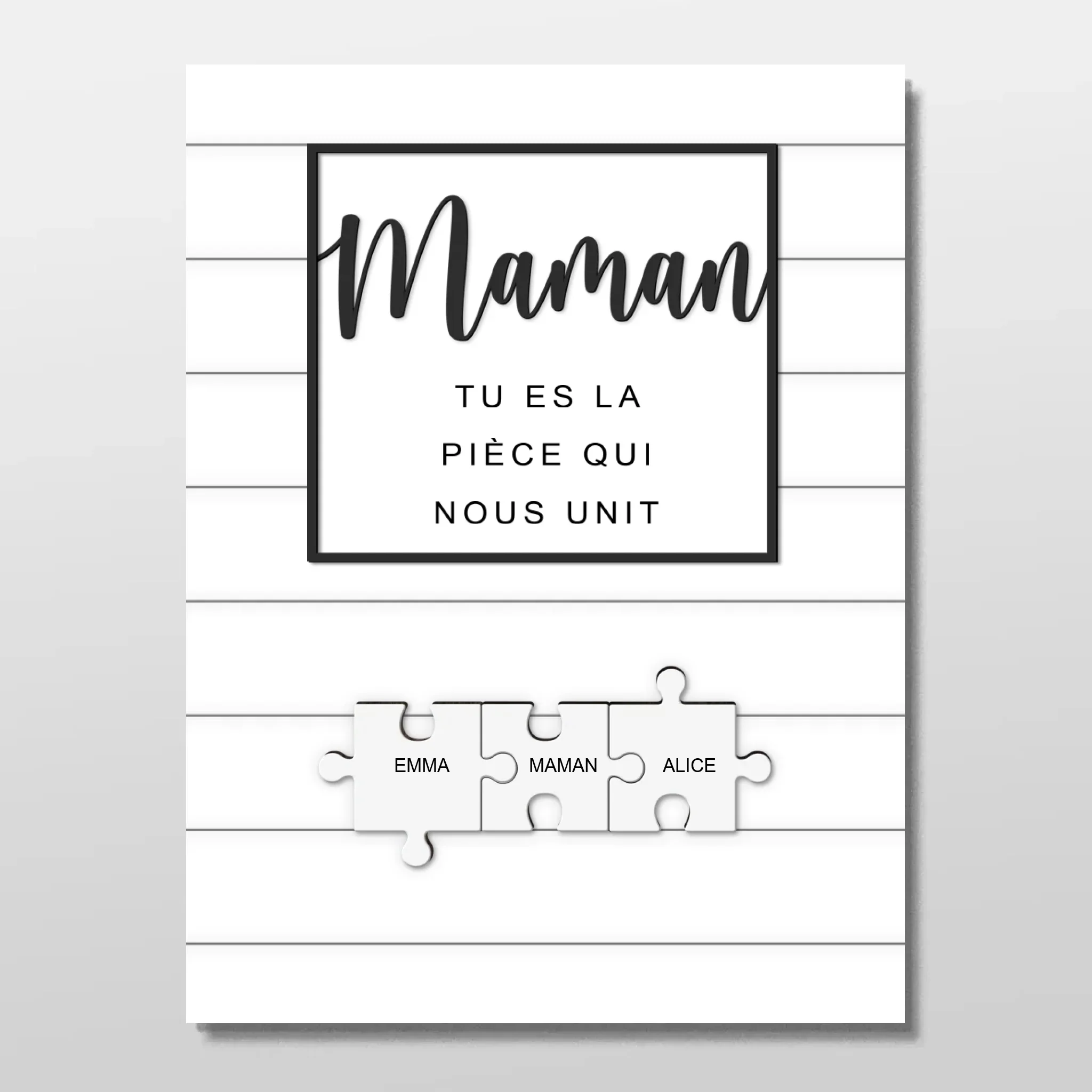 Poster personnalisé – Puzzle maman – tu nous unis - Image 3
