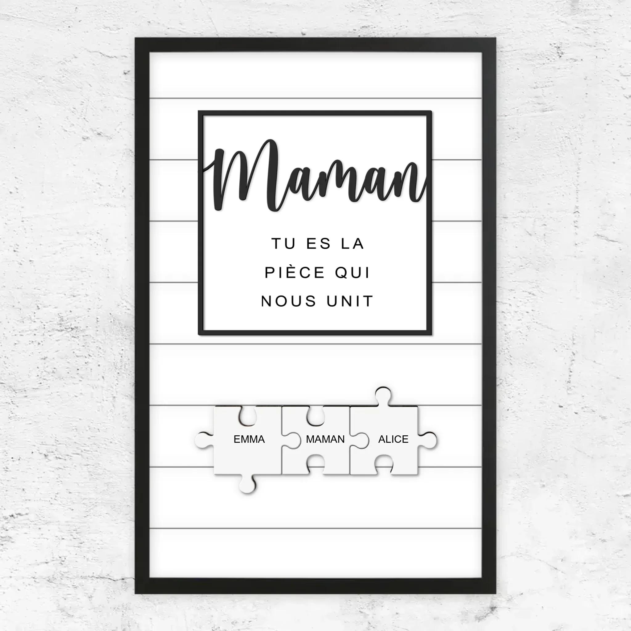 Poster personnalisé – Puzzle maman – tu nous unis - Image 5