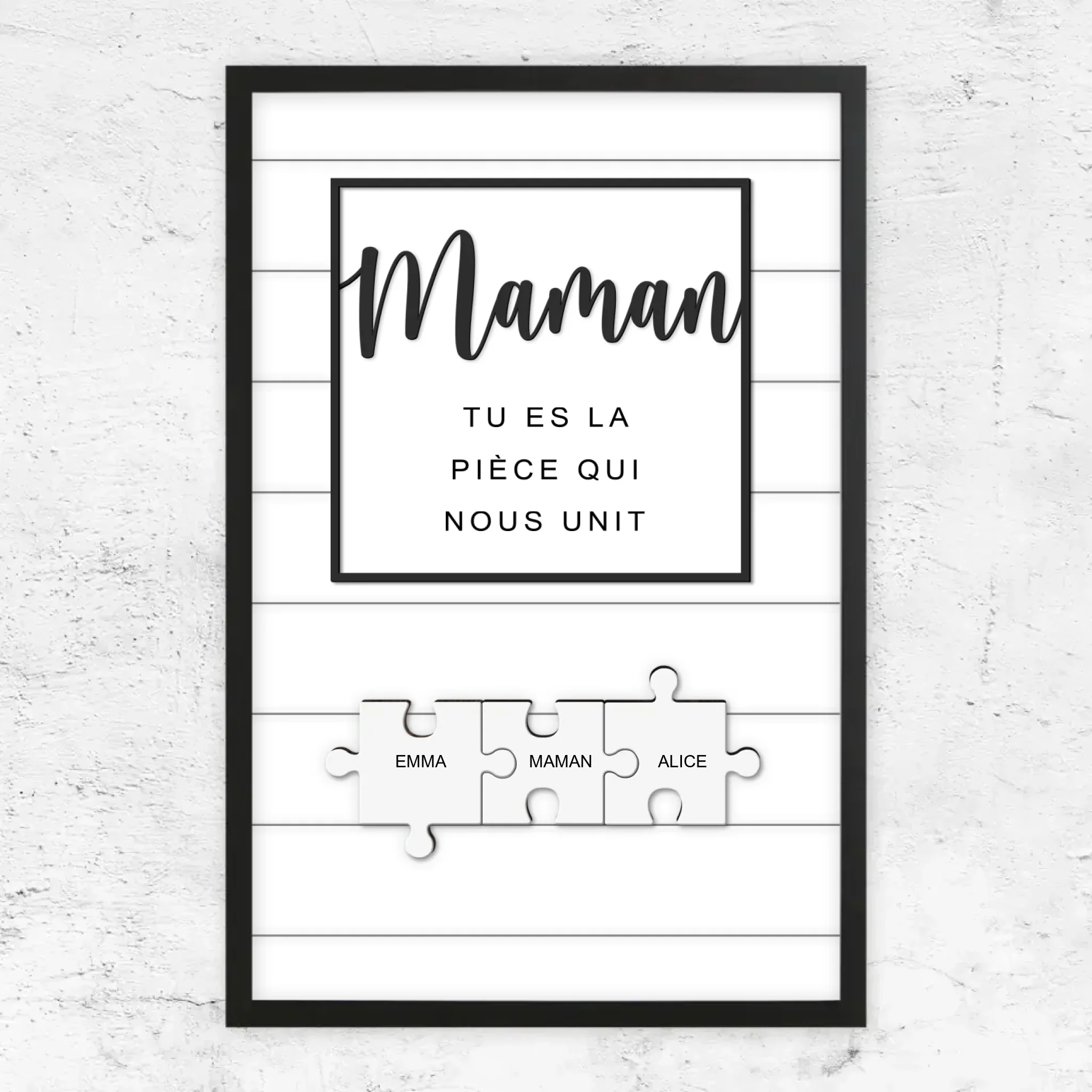 Poster personnalisé – Puzzle maman – tu nous unis - Image 6