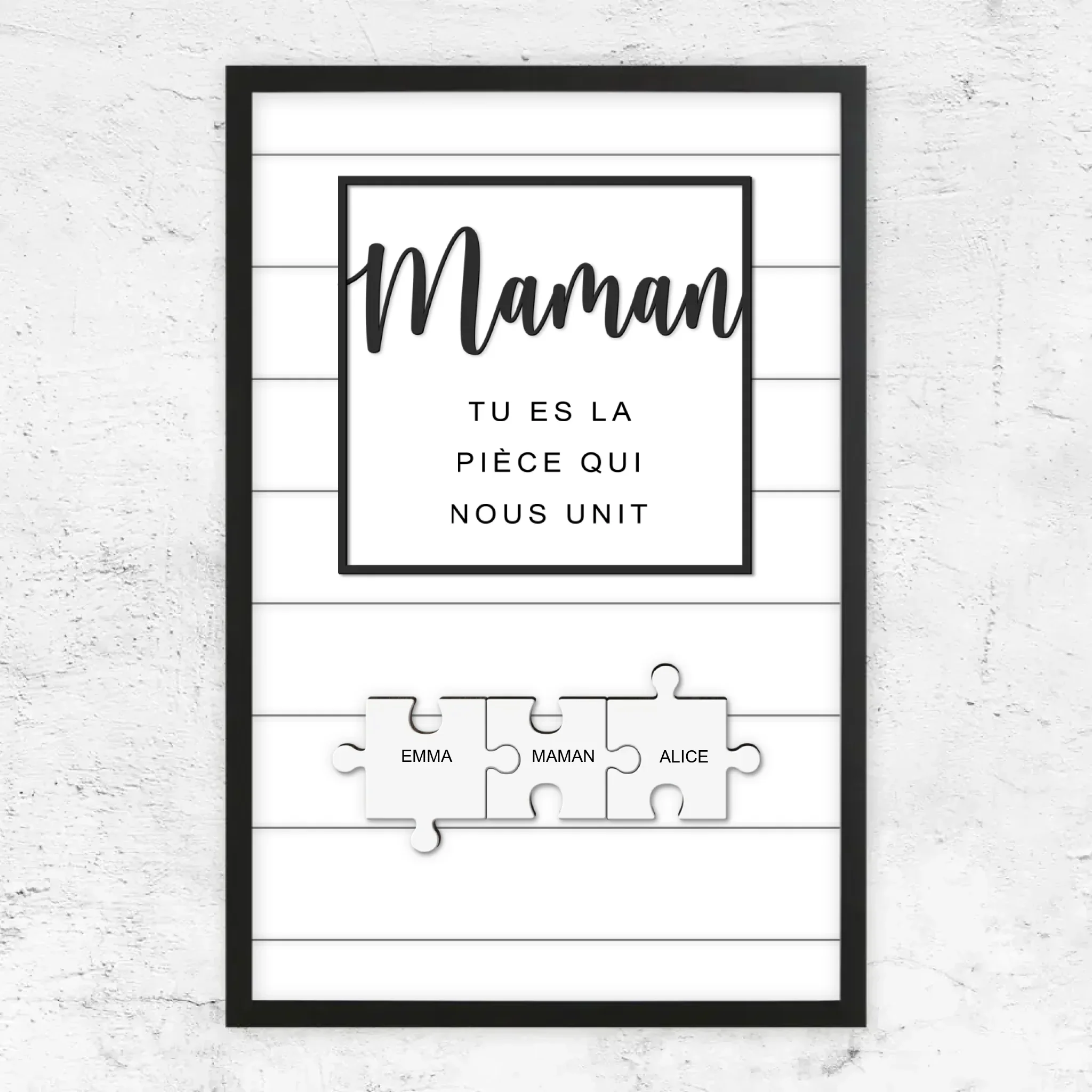Poster personnalisé – Puzzle maman – tu nous unis - Image 7
