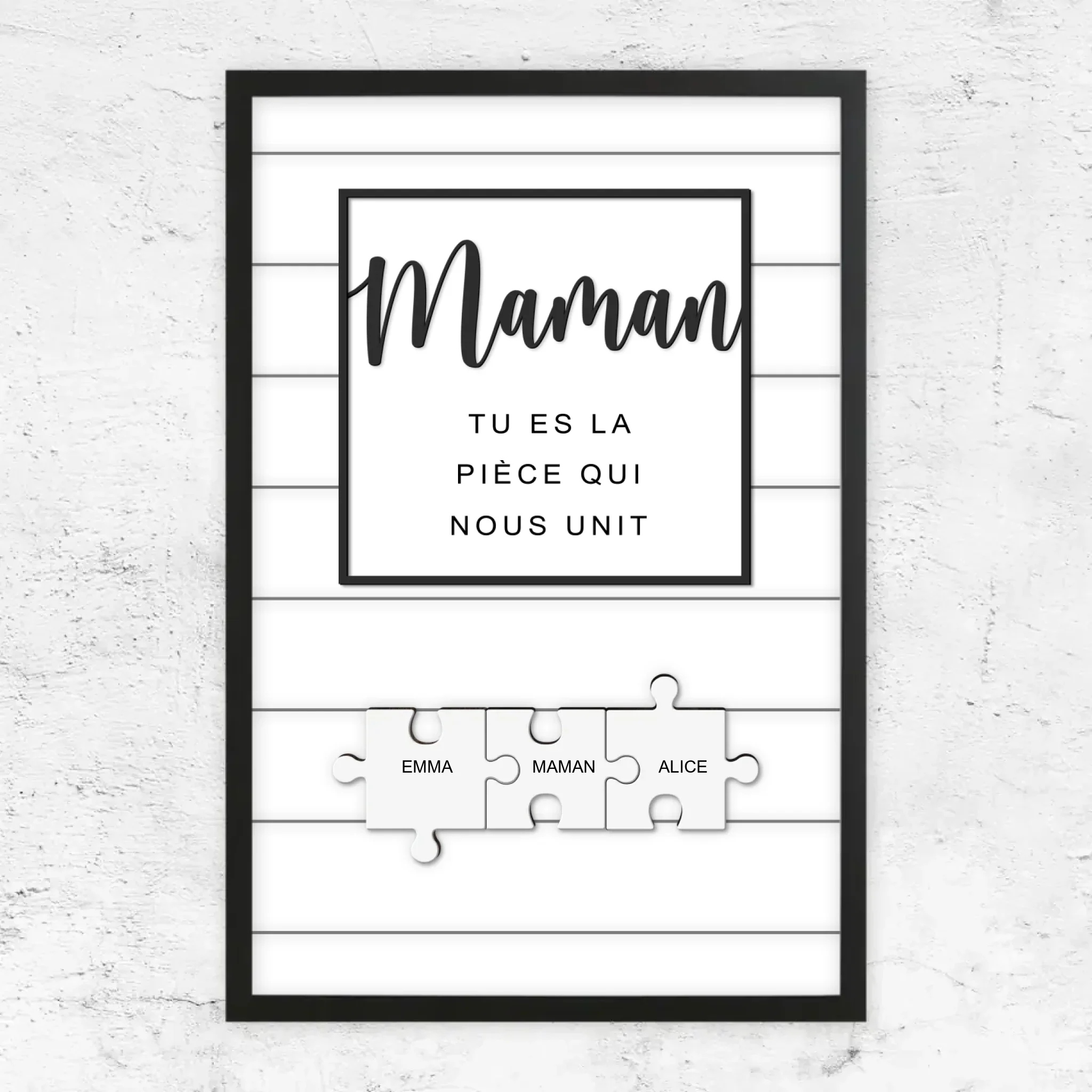 Poster personnalisé – Puzzle maman – tu nous unis - Image 8