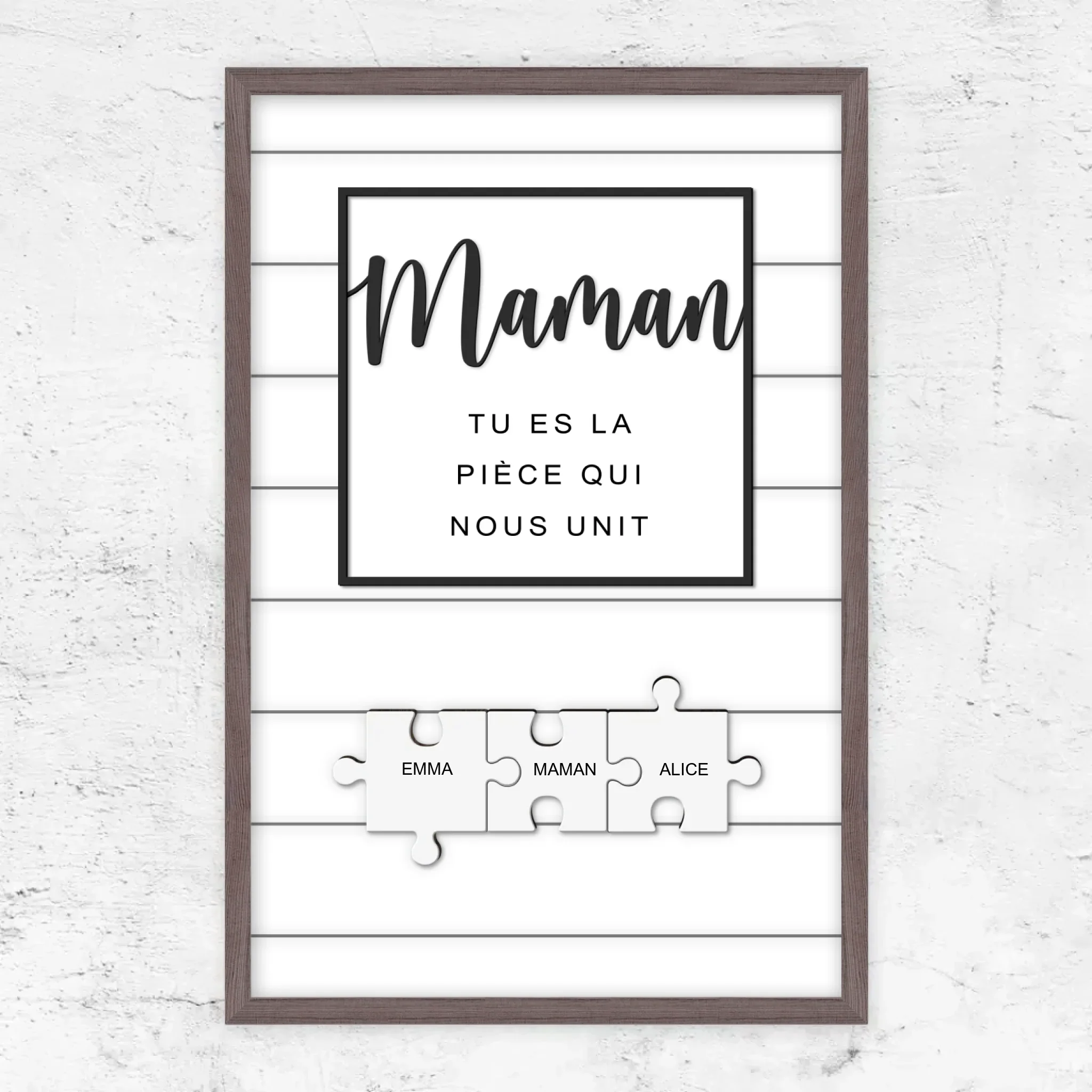 Poster personnalisé – Puzzle maman – tu nous unis - Image 9