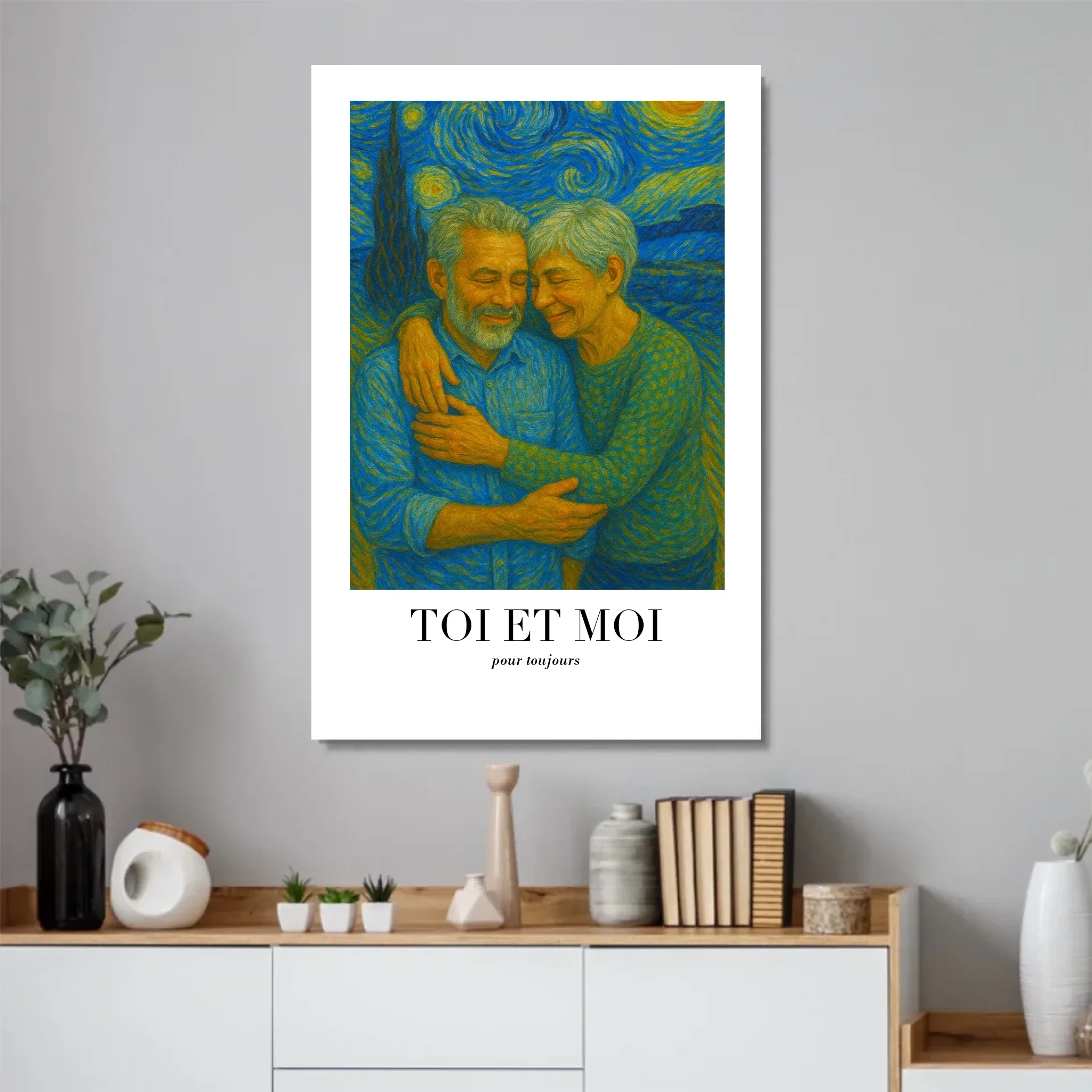 Poster personnalisé – Toi et moi en art de Van Gogh, on gère ça - Image 2